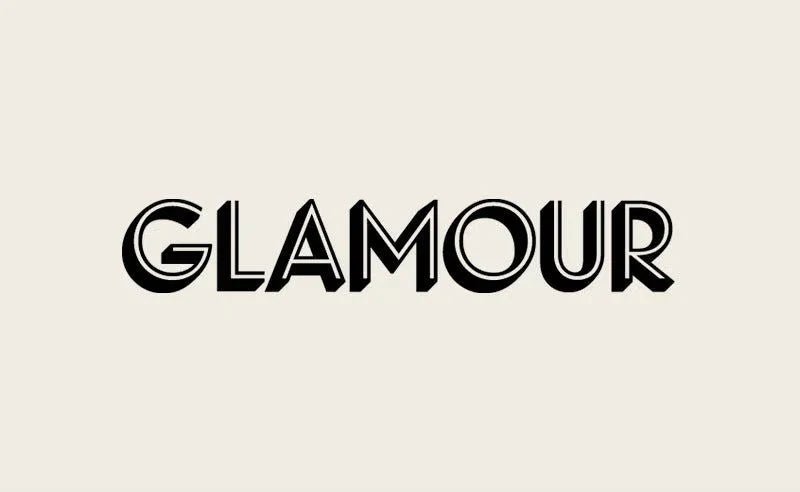 Glamour text logo displayed in an article about Christina Grimmie on Glamour.com