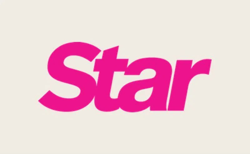 Pink Star text displayed in an article about Eklexic featured in STAR Magazine February 2015
