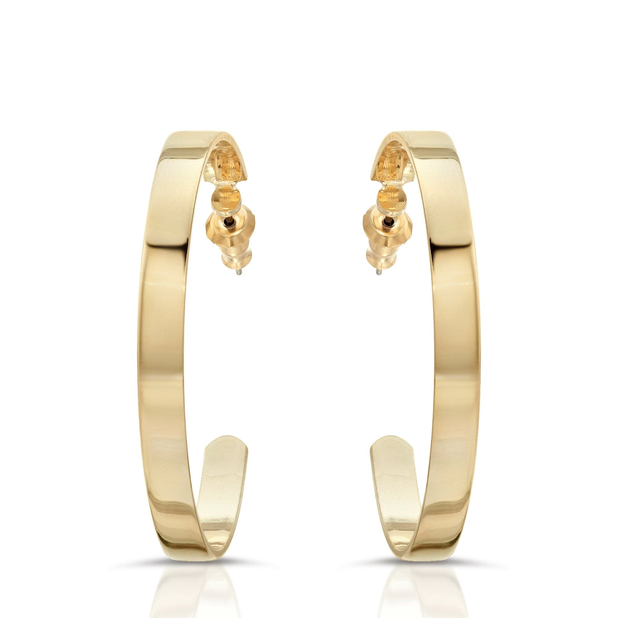 Gold hoop earrings in a pair, 2 inch Isla Hoops for a stylish look