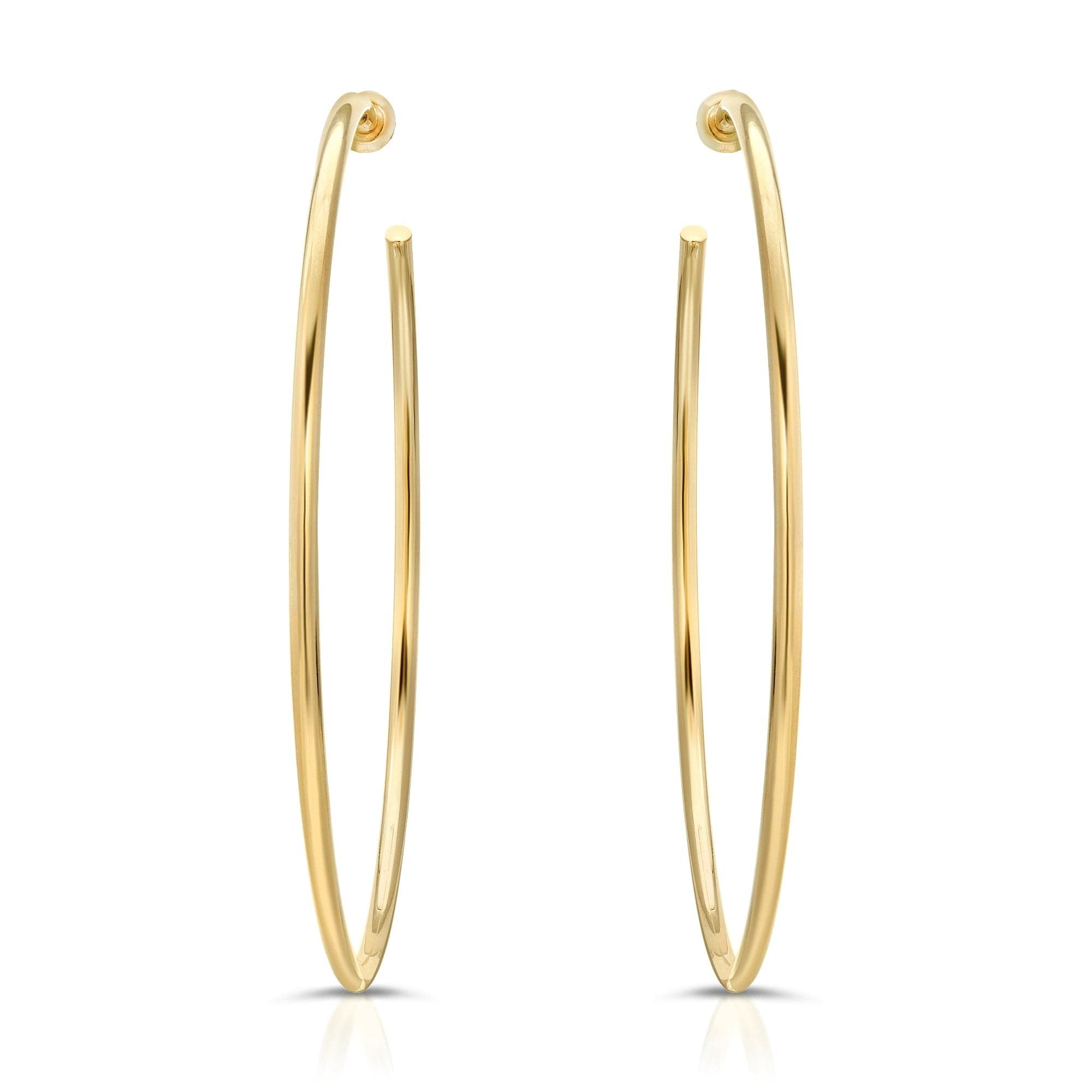 Shiny 2.5 inch gold hoop earrings perfect for everyday style