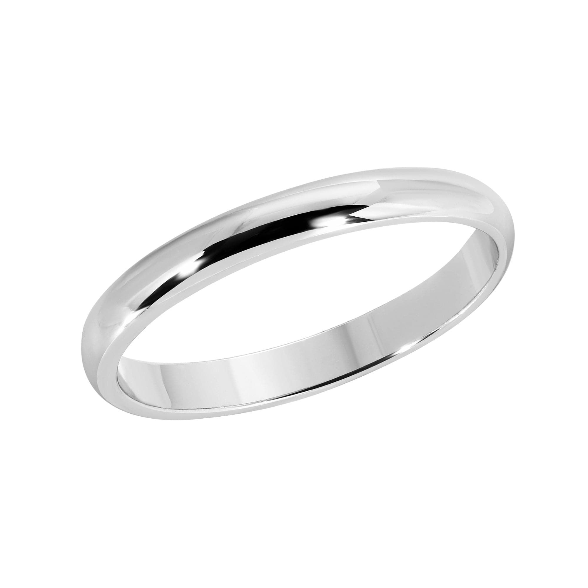 Shiny 2.5mm Domed Silver Ring perfect for everyday wear