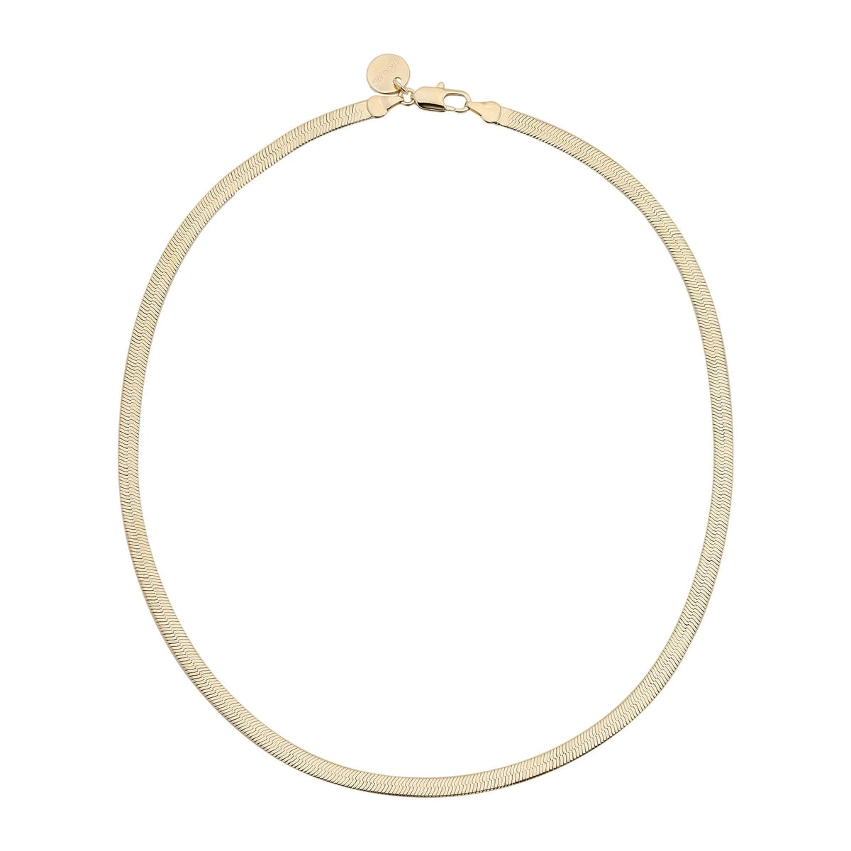 Gold Herringbone Chain Necklace from 5mm Viper Chain Necklace collection