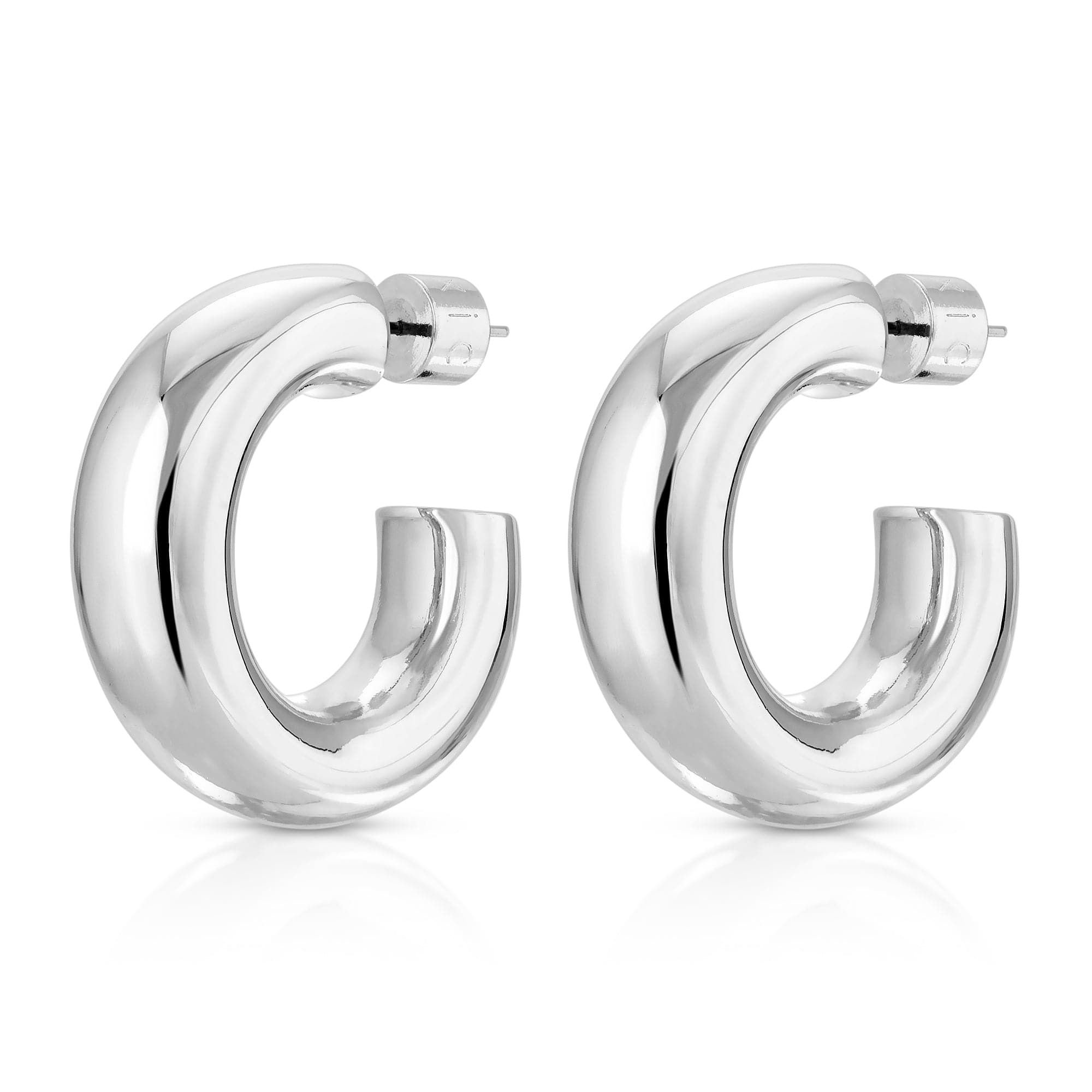 Baby Ryan Hoops silver hoop earrings for a stylish look