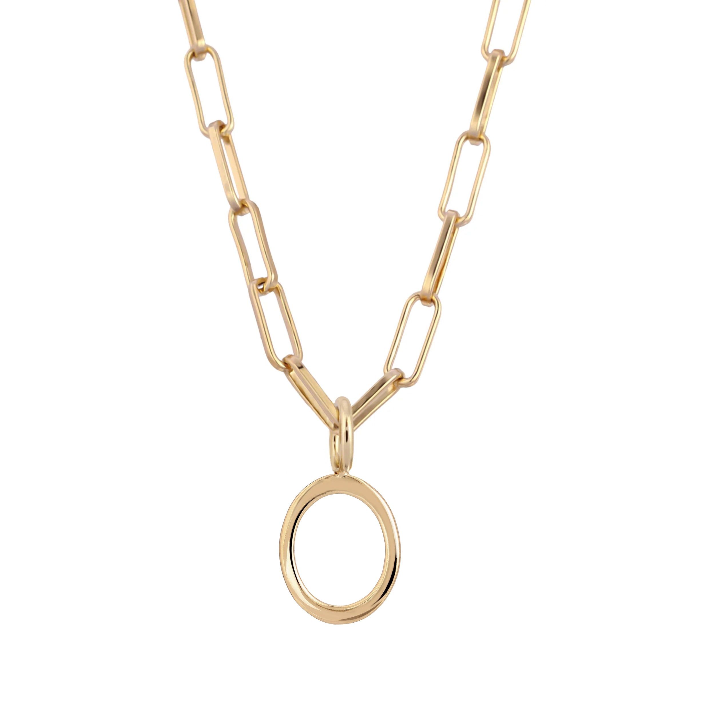Essential Letter Charm Necklace - GOLD / O / 16’’ - Charm Necklaces