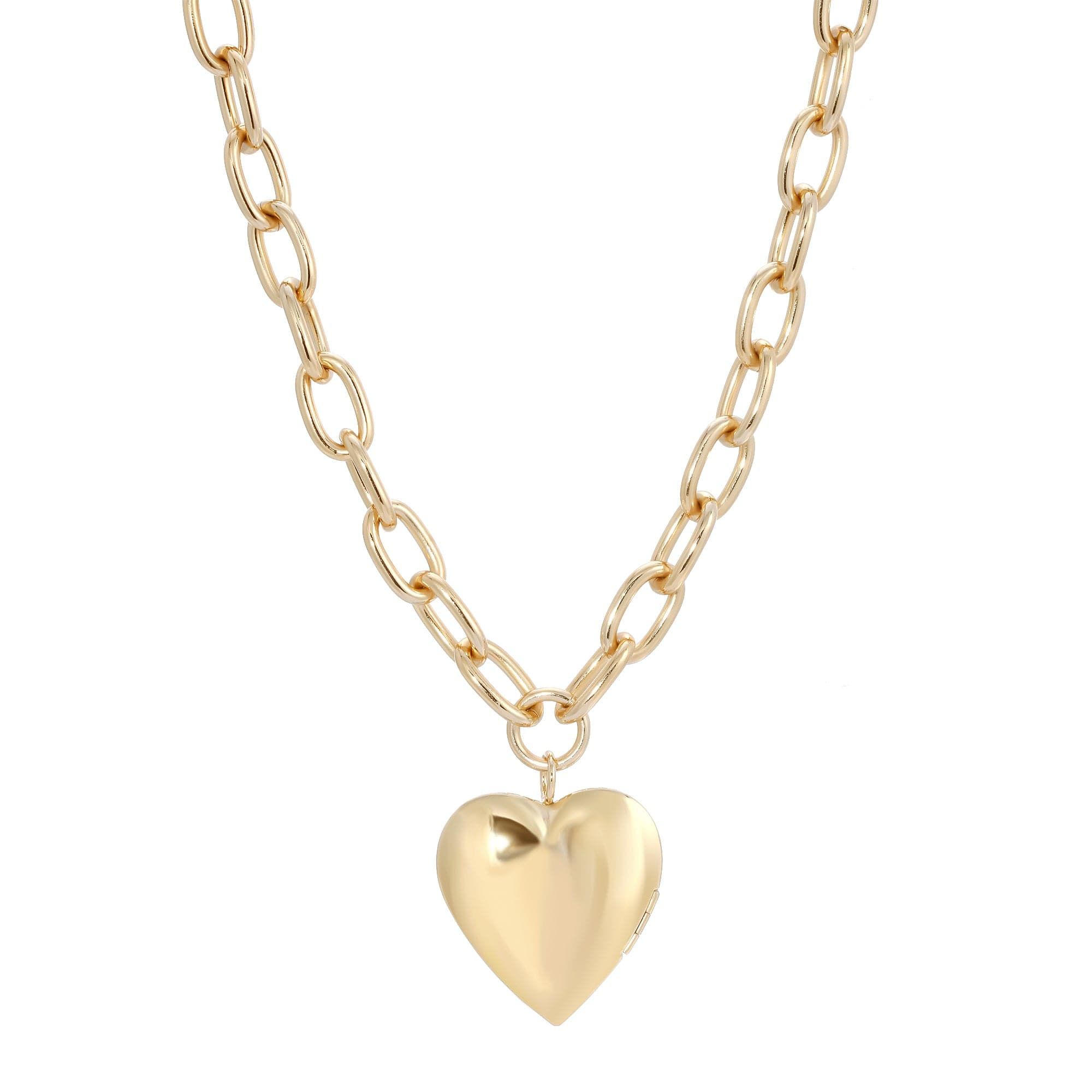 Holden Necklace with a shiny gold chain and cute heart pendant for a stylish look