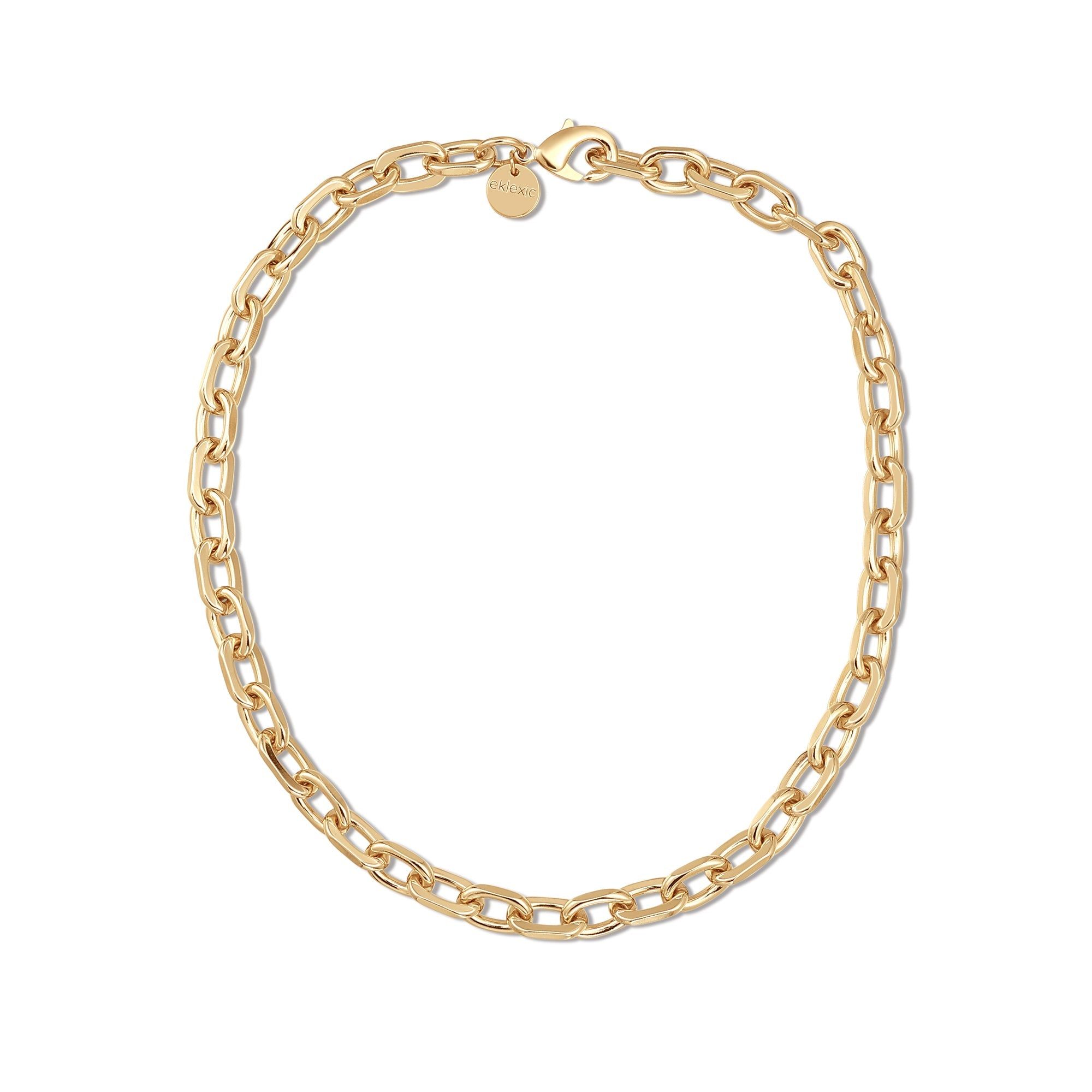 Gold chain link necklace from Lennon Necklace collection, stylish and shiny accessory