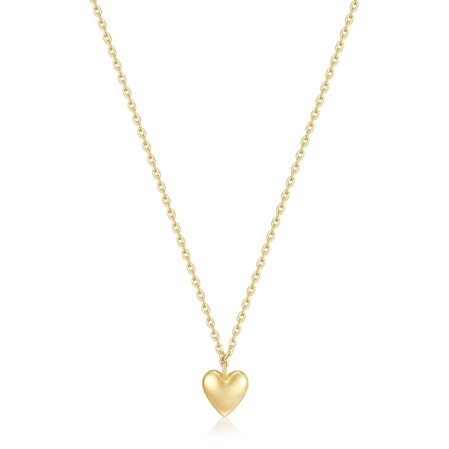 Gold heart pendant necklace from Micro Heart Charm Necklace collection