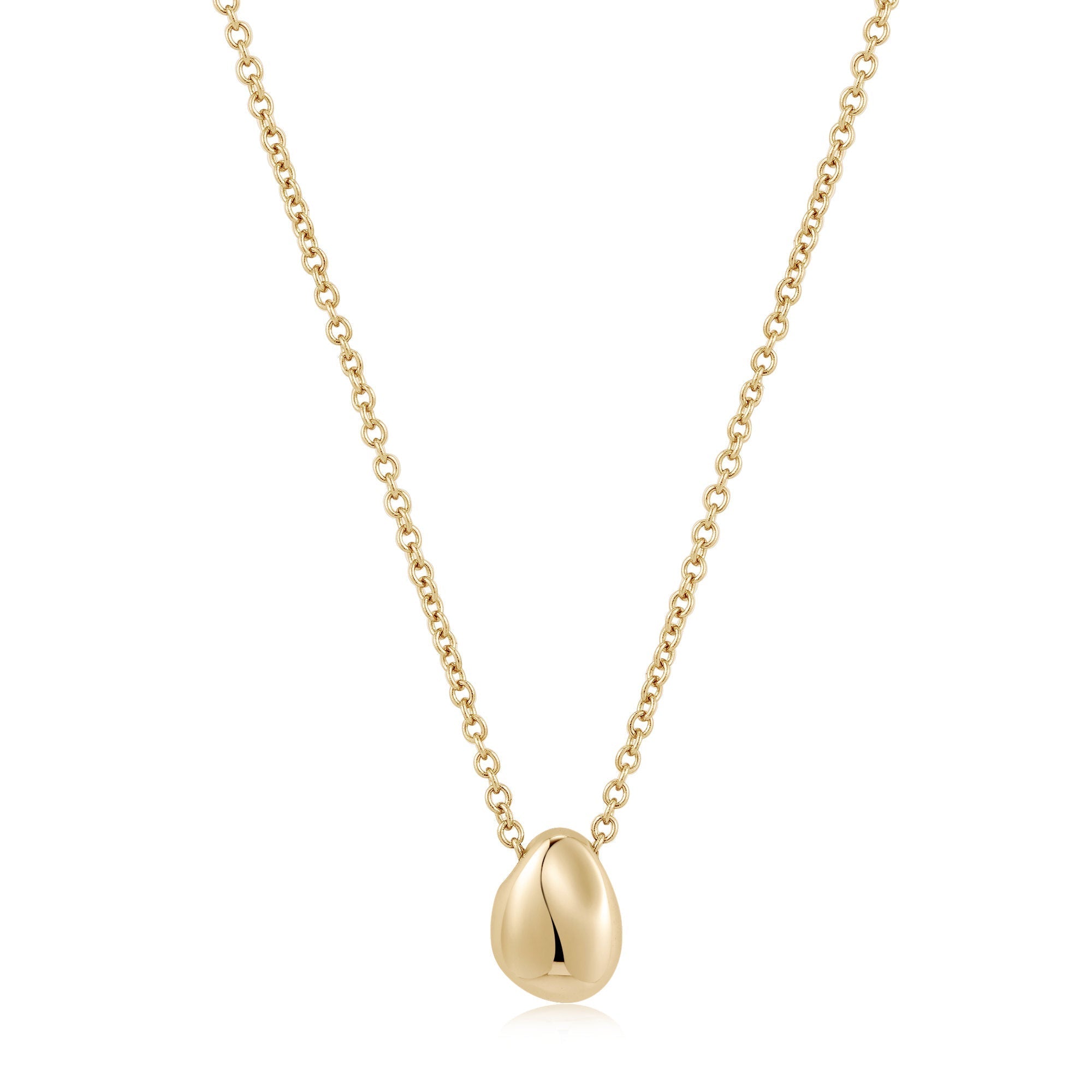 Gold pendant necklace from Micro Harmony Pebble Pendant Necklace collection
