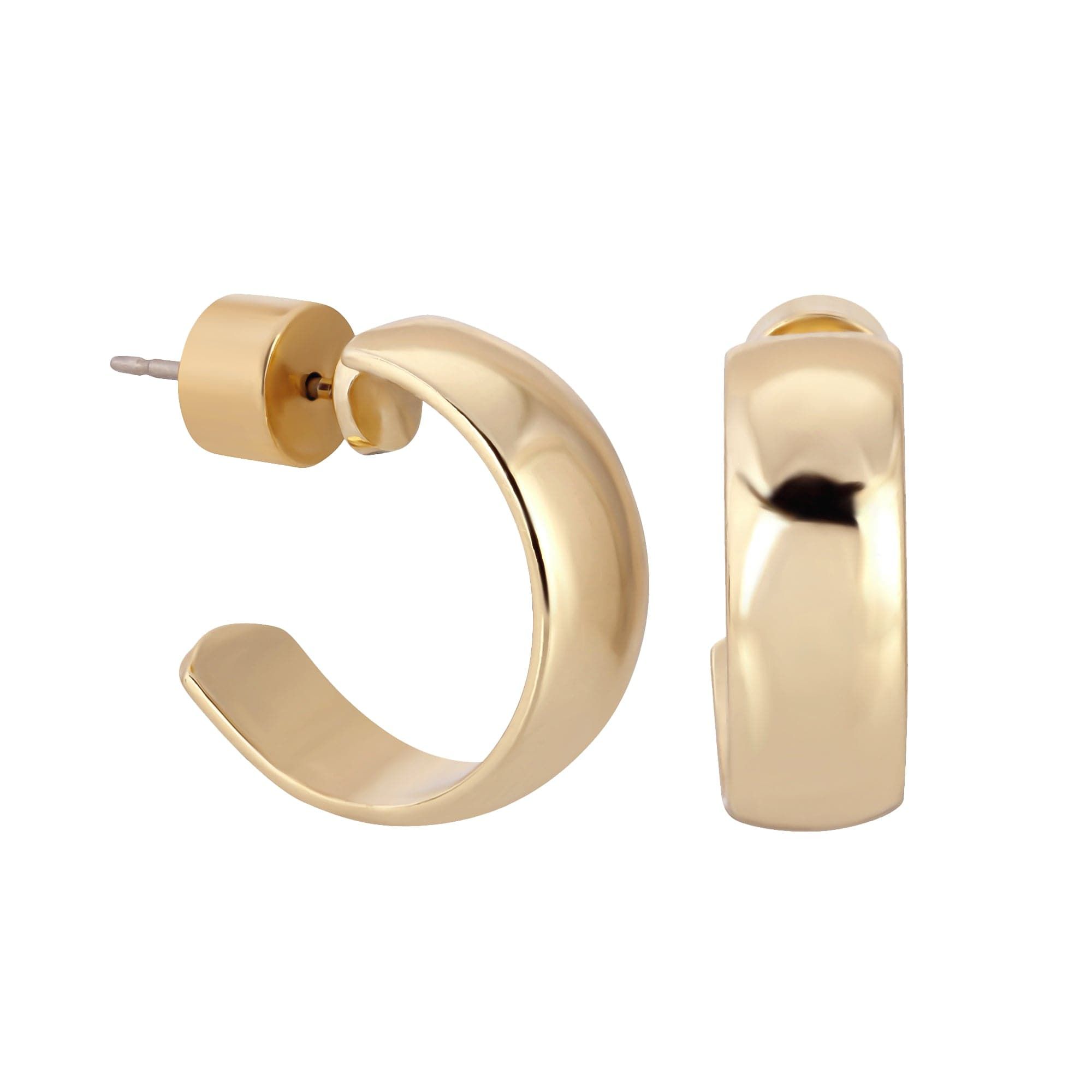 Mini Domed Hoops stylish gold hoop earrings for a chic look
