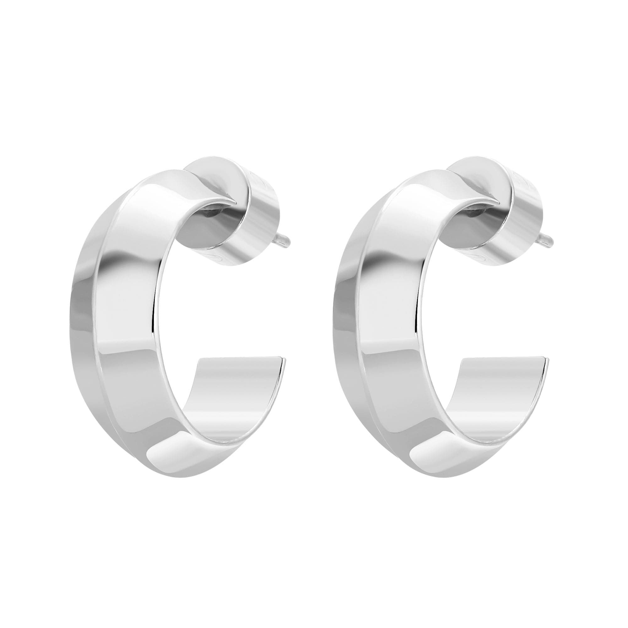 Mini Peak Hoops silver hoop earrings perfect for a stylish chic look