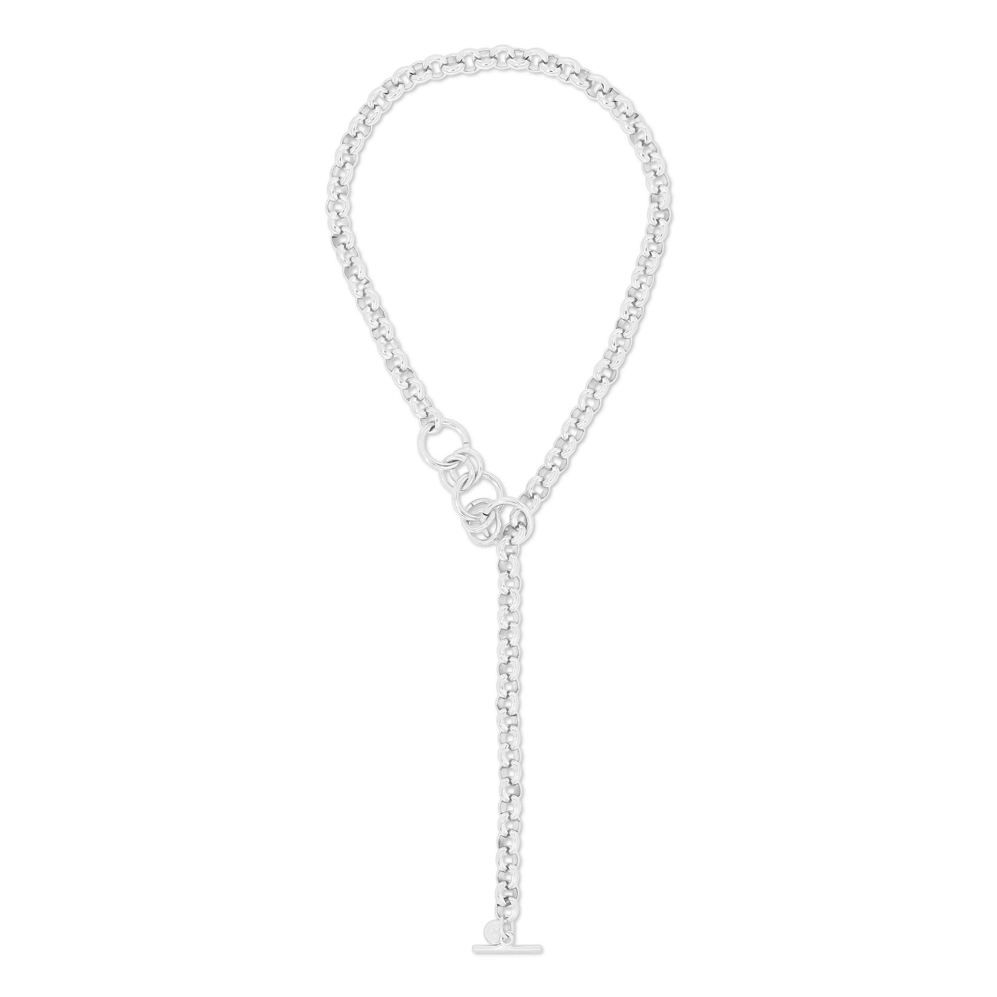 Silver chain necklace with toggle clasp from Royal Toggle Convertable Lariat Necklace