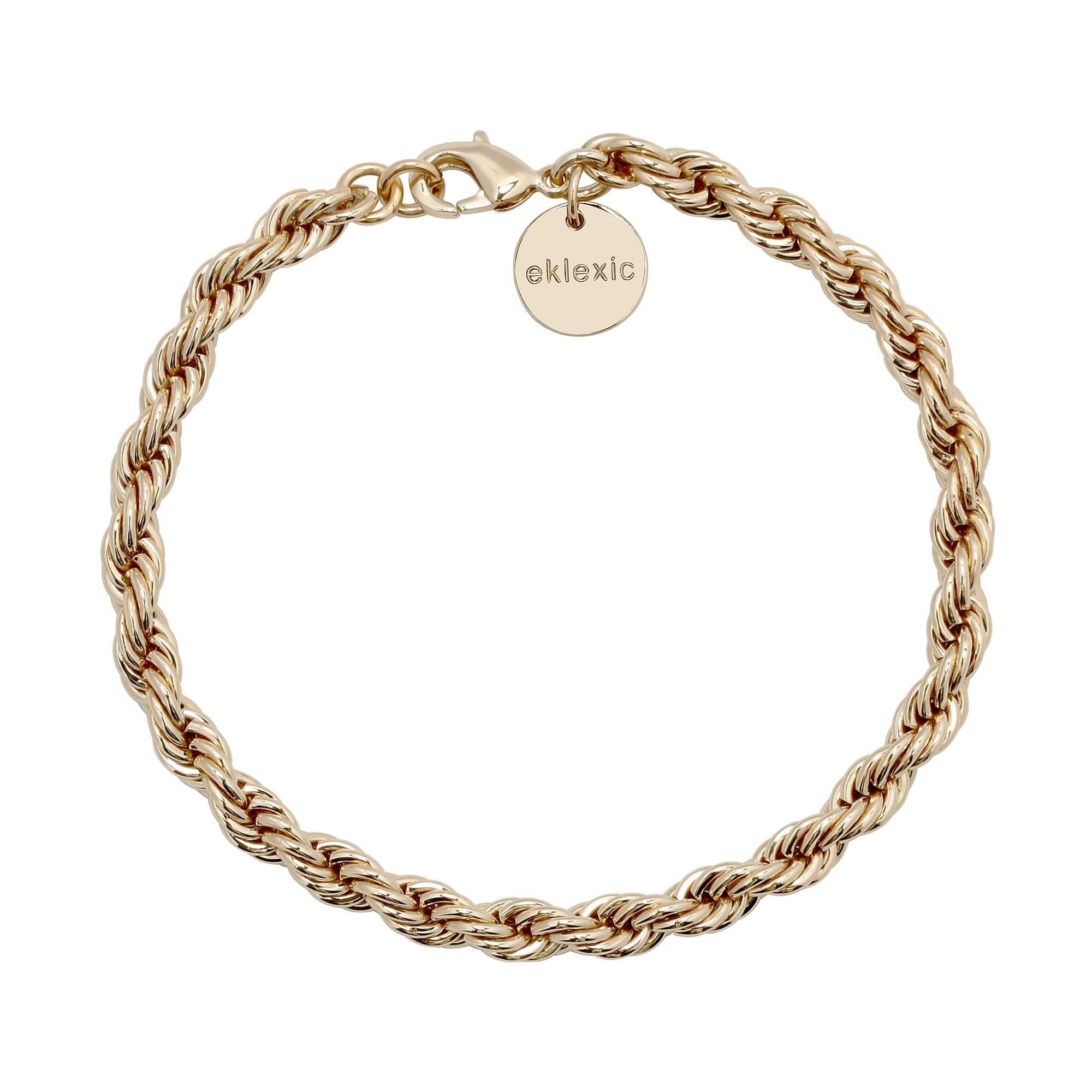 Gold-toned twisted rope Rosa Bracelet for stylish everyday wear