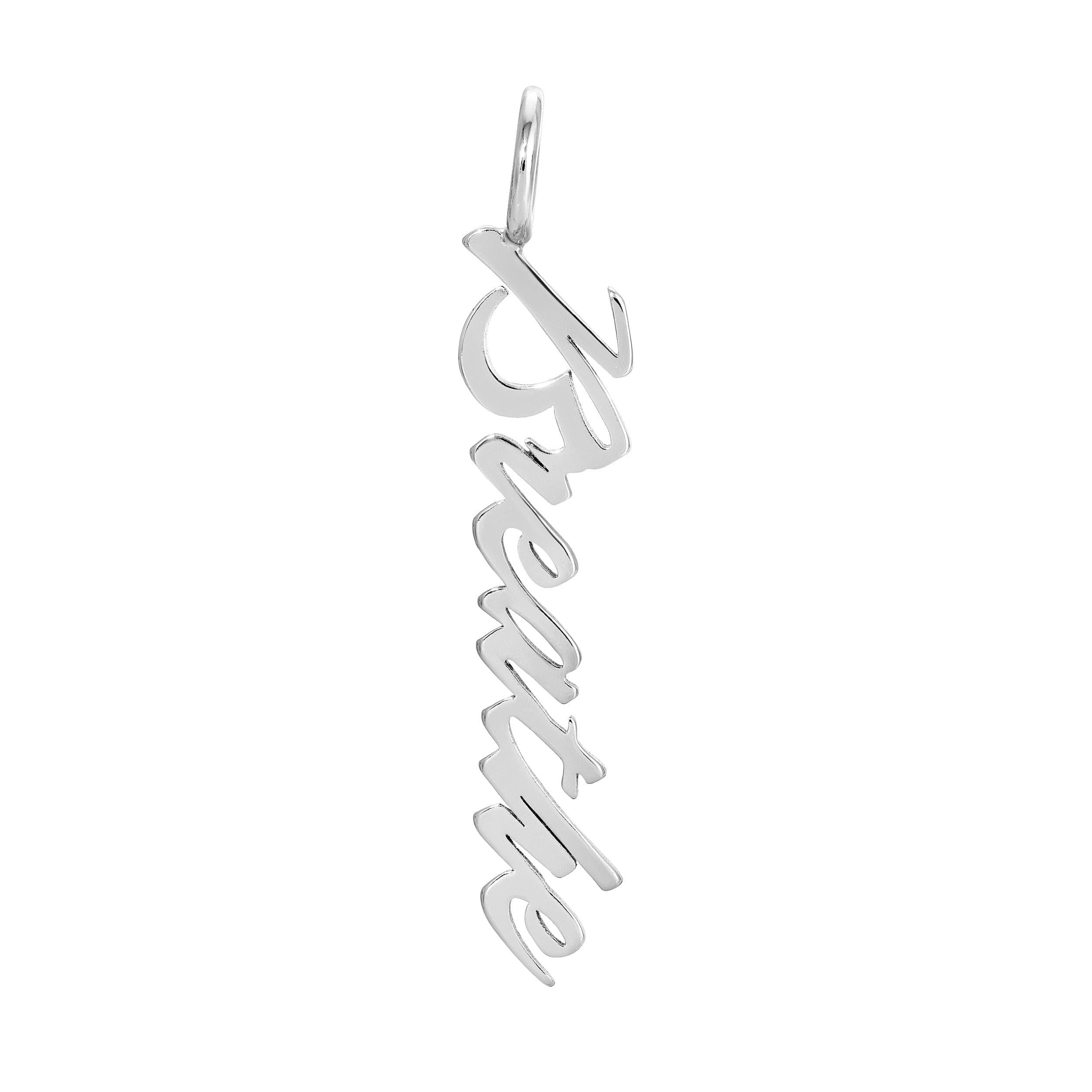 Silver Breathe pendant from the Script Pendant Breathe collection
