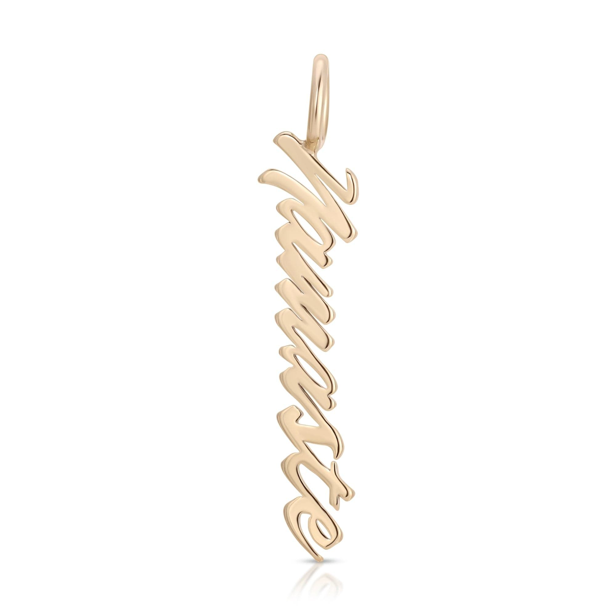 Gold-toned cursive Script Pendant Namaste necklace, stylish and elegant jewelry piece