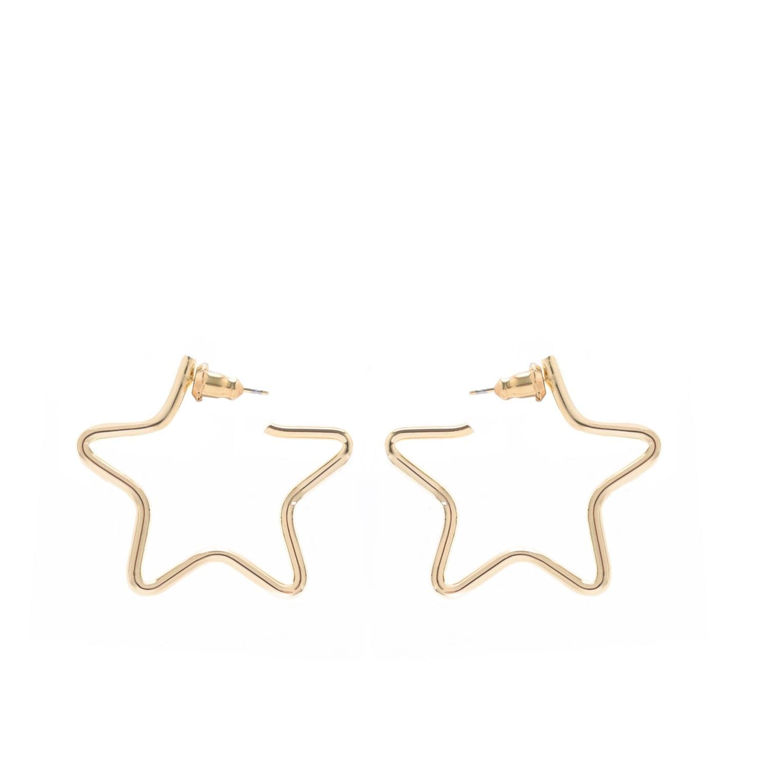 Small full gold star-shaped earrings perfect for adding a touch of shine