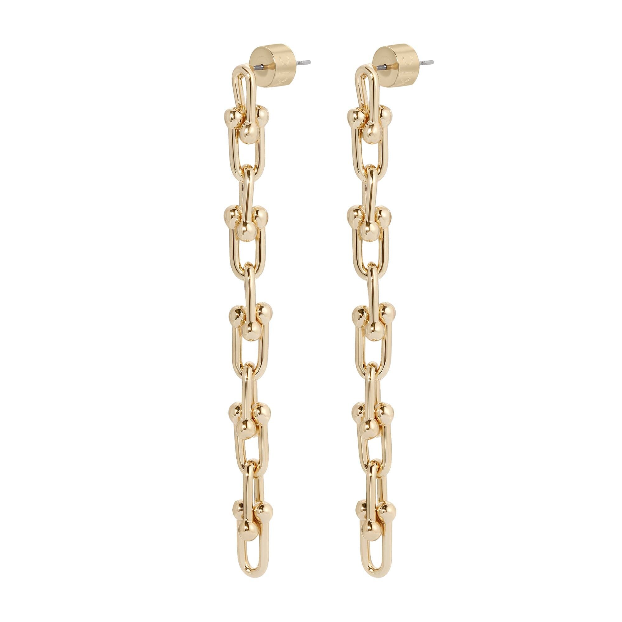 Small Margaux 10 Link Drop Earrings featuring a pair of stylish gold chain earrings
