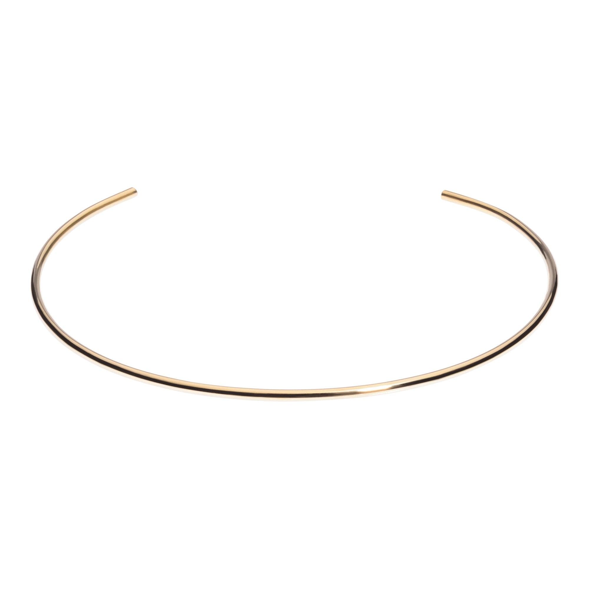 Gold-colored metal choker from Thin Round Choker collection for a sleek stylish look