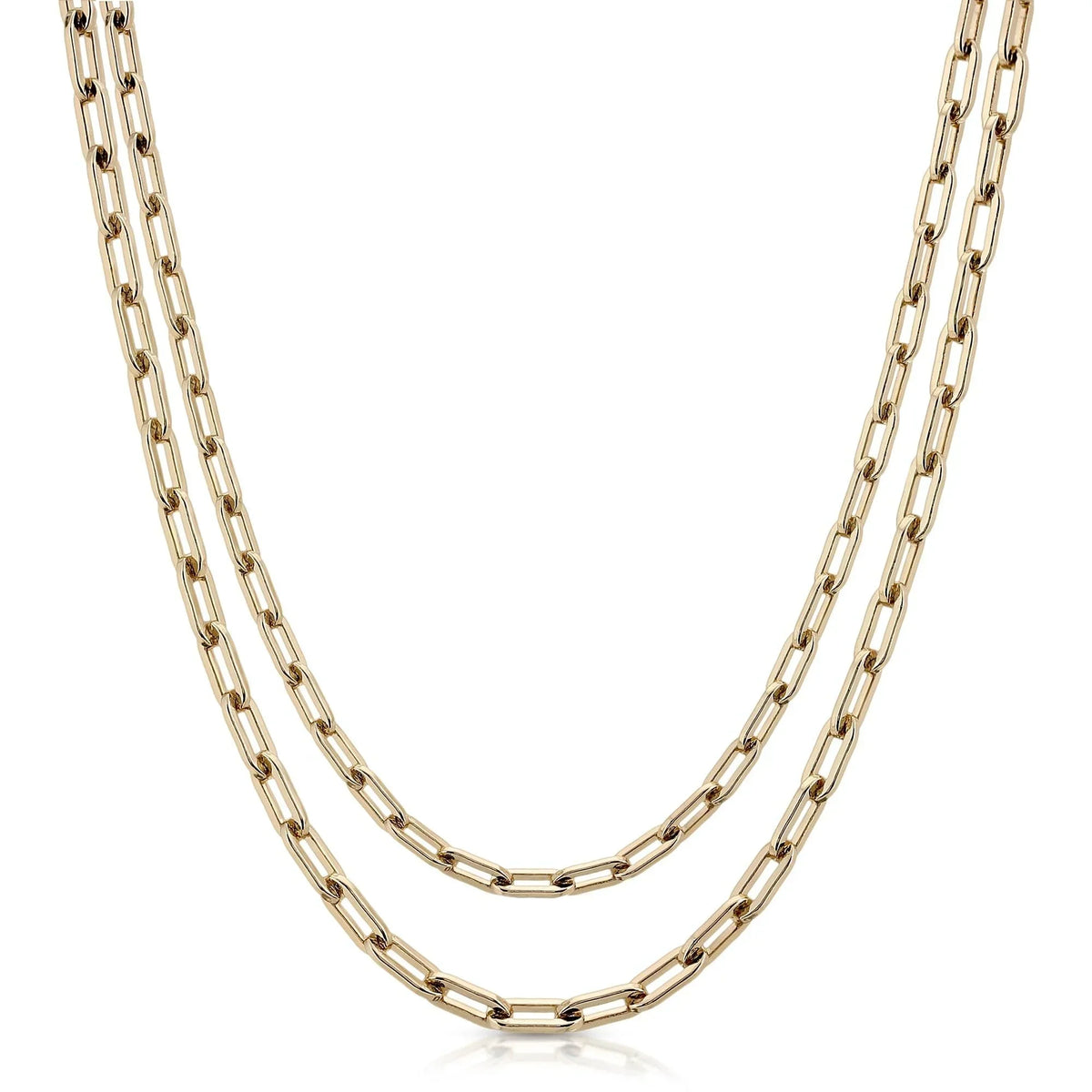 Double Medium Link Chain Necklace