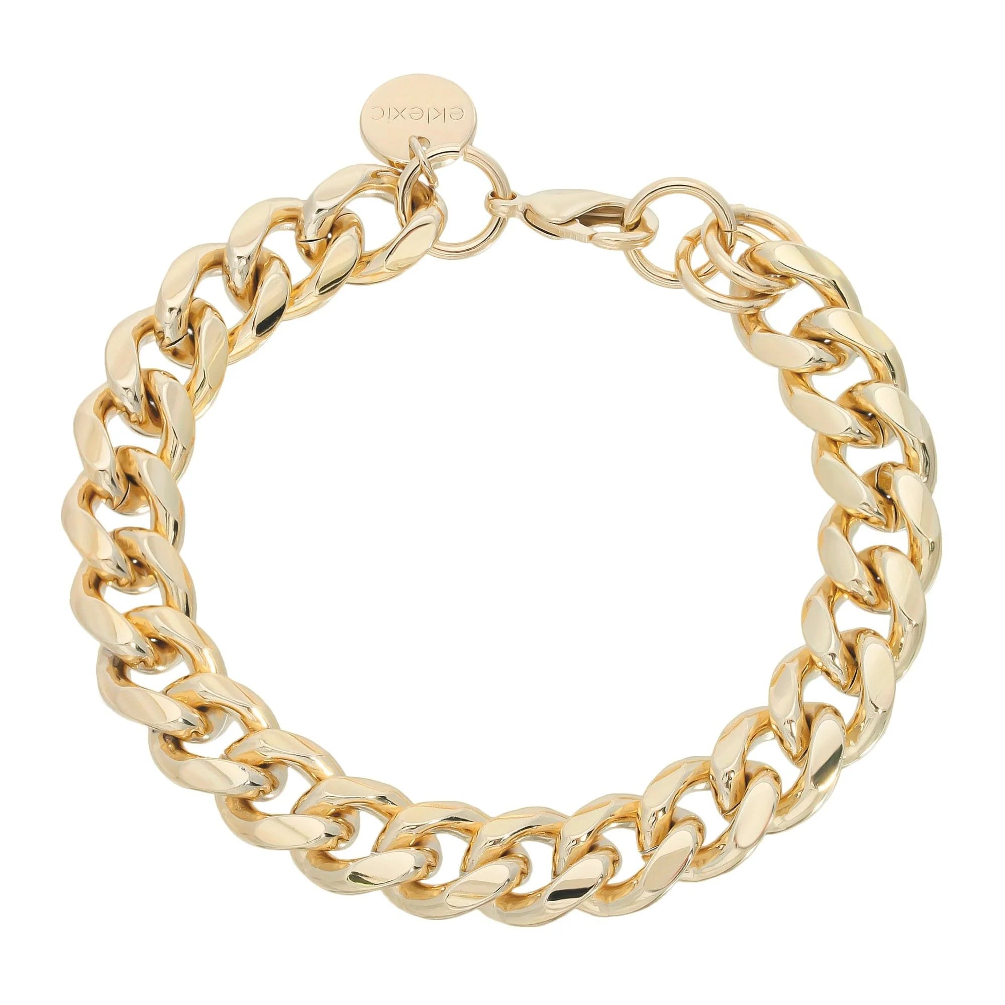 Gold-colored chain link bracelet from Valentina Anklet collection