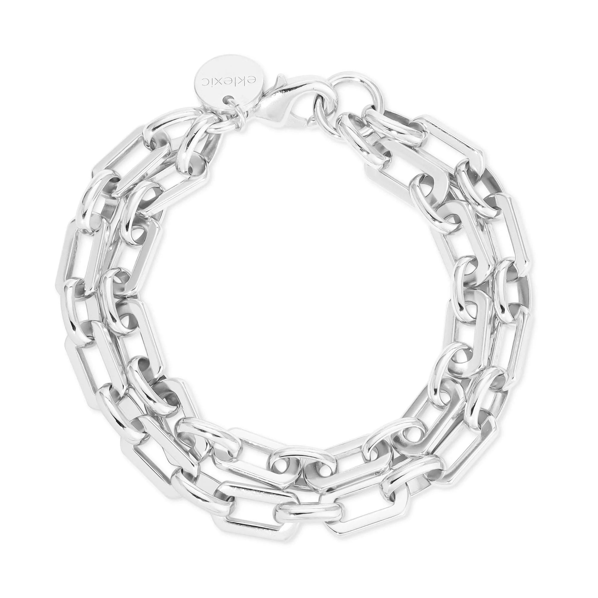 Silver chain-link bracelet from Liv Double Chain Bracelet collection