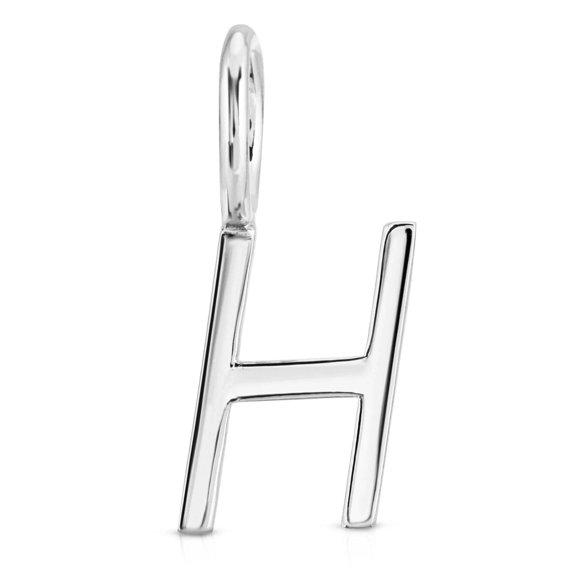 Silver letter H pendant from Silver Essential Letters collection showing stylish jewelry