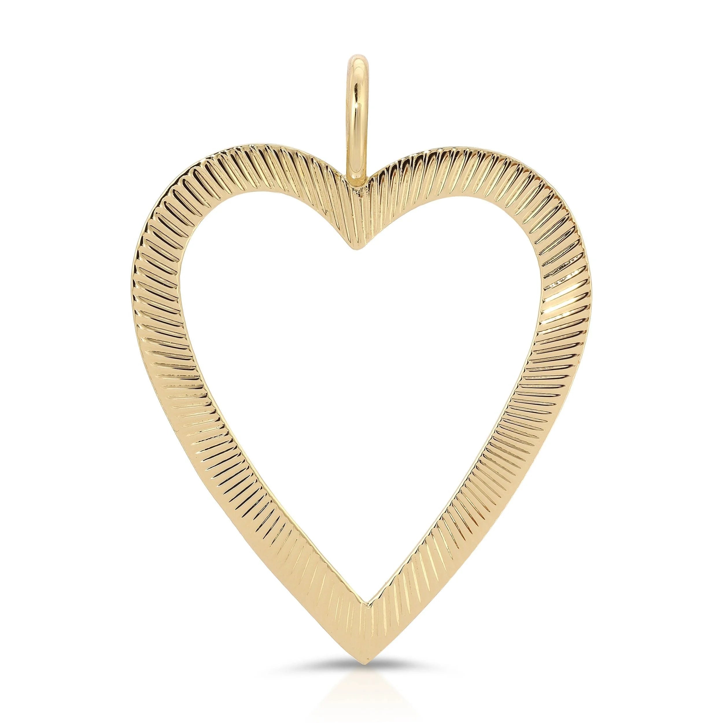 Gold Heart Pendant from Large Haze Open Heart Pendant collection
