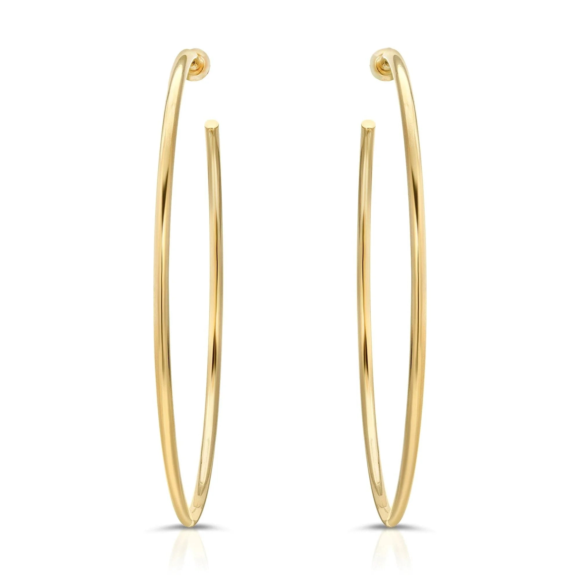 Shiny 2.5 inch gold hoop earrings perfect for everyday style