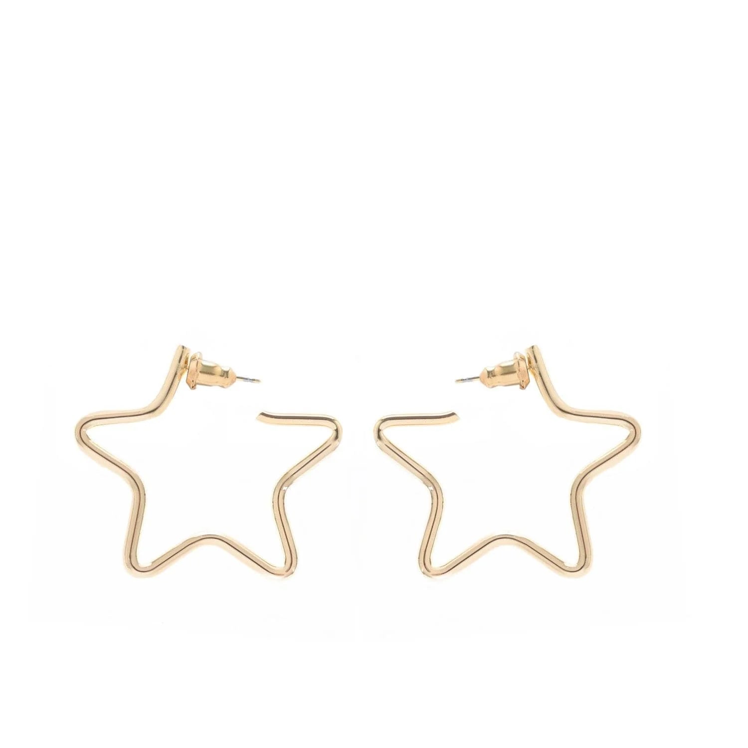 Small full gold star-shaped earrings perfect for adding a touch of shine