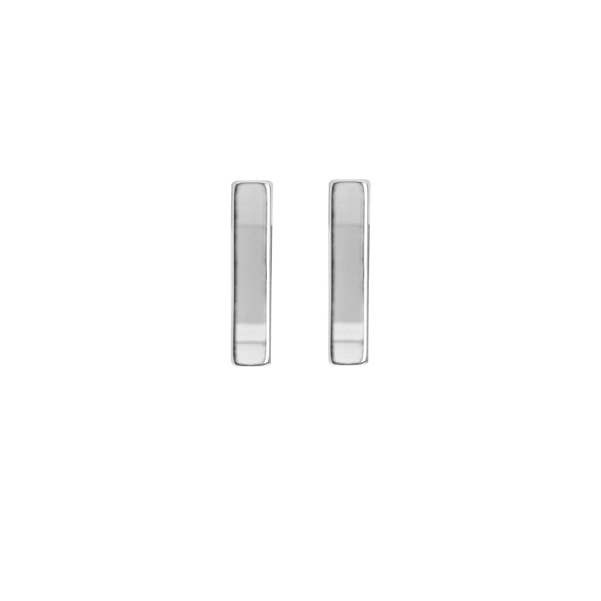 Silver bar earrings perfect for everyday style from Small Stick Earrings collection