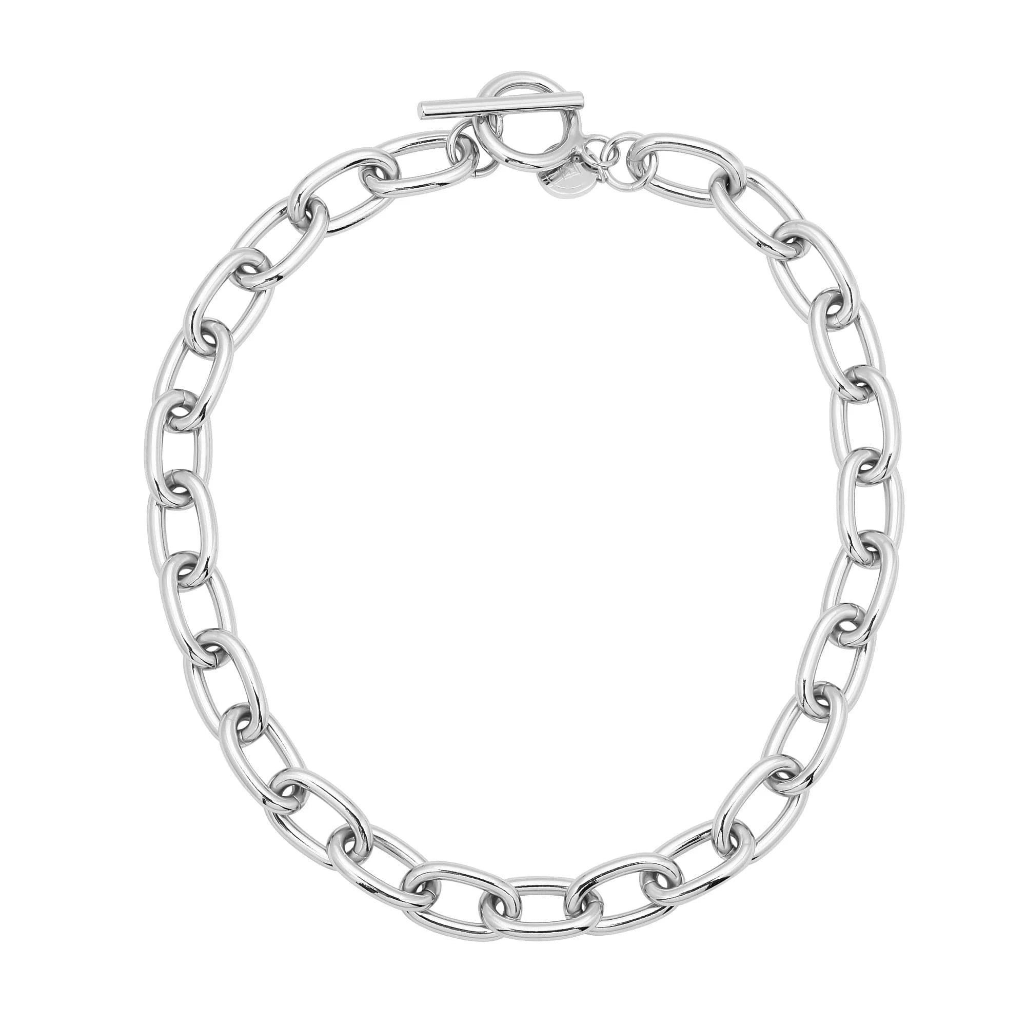 Silver chain-link bracelet from the Alana Toggle Necklace collection
