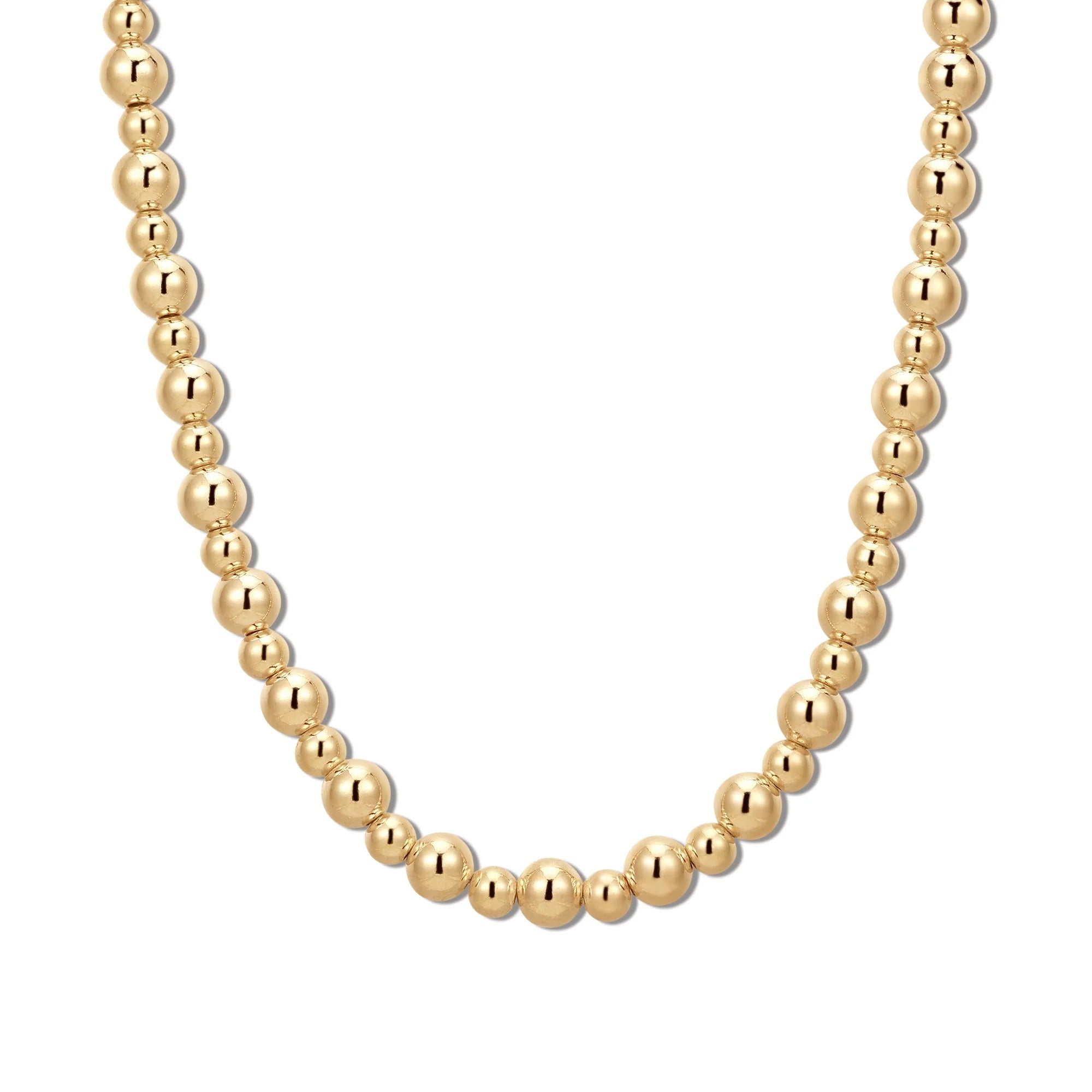 Gold beaded necklace from Beau Bead Necklace collection, perfect for any style