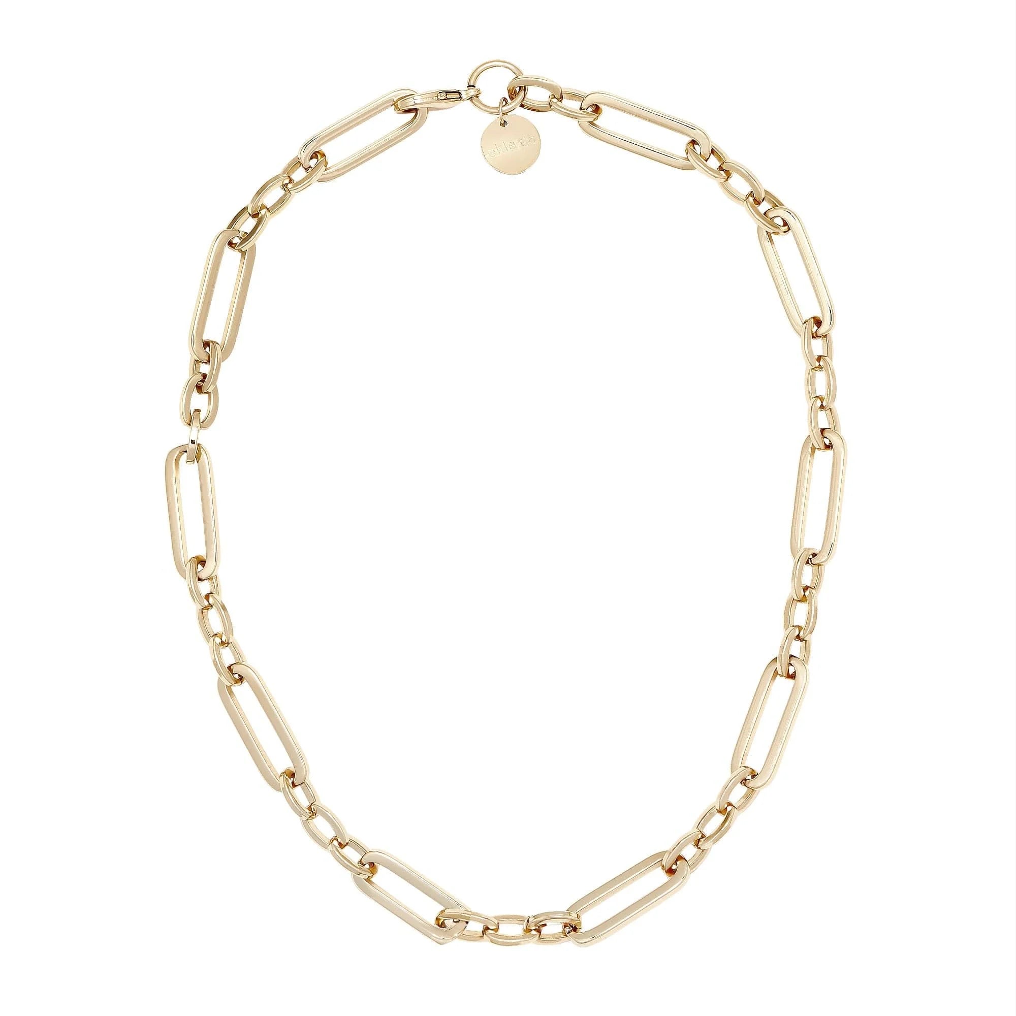Gold-toned chain link necklace from the Dean Necklace collection