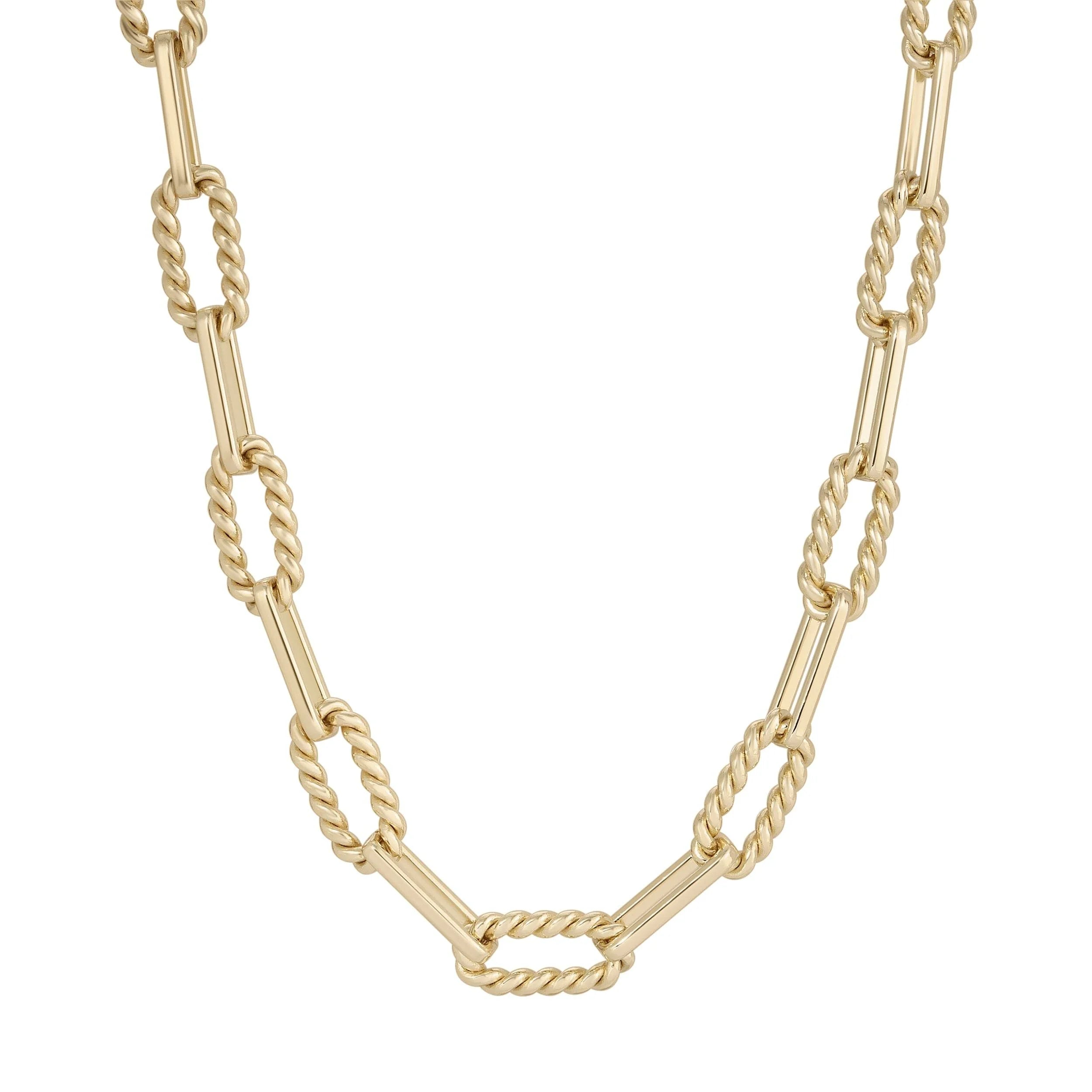 Enzo Necklace featuring a shiny gold chain necklace for a stylish look