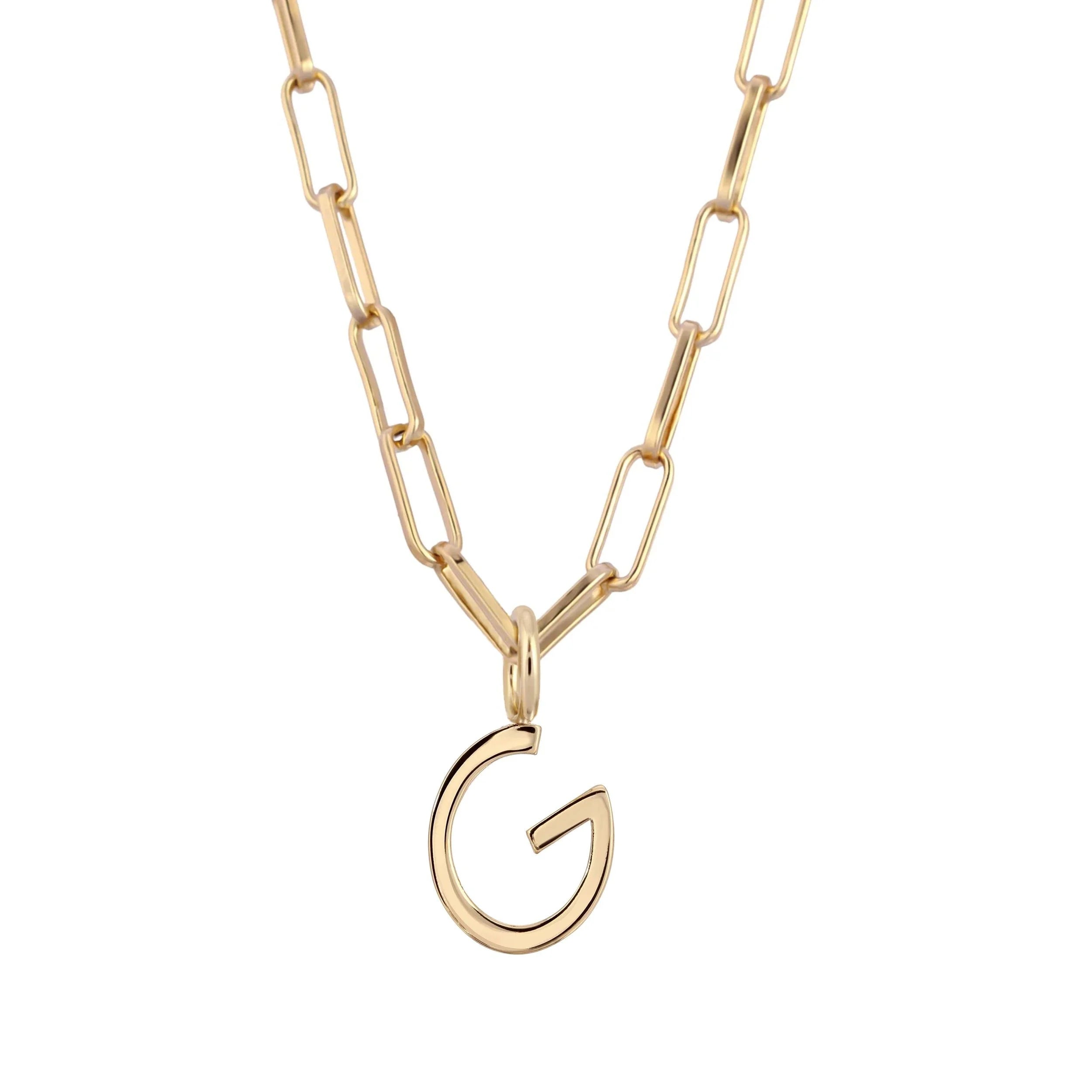 Essential Letter Charm Necklace - GOLD / G / 16’’ - Charm Necklaces