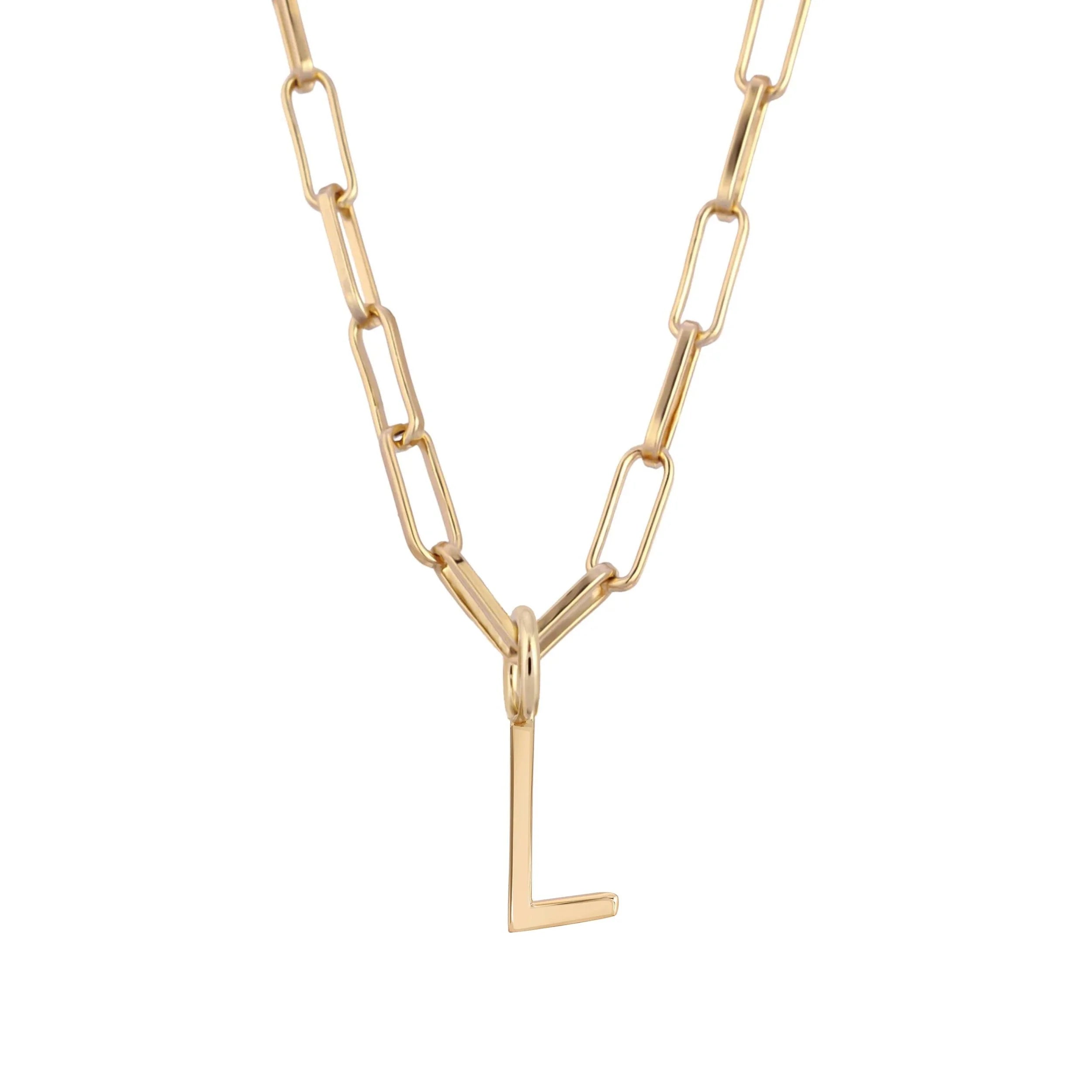 Essential Letter Charm Necklace - GOLD / L / 16’’ - Charm Necklaces