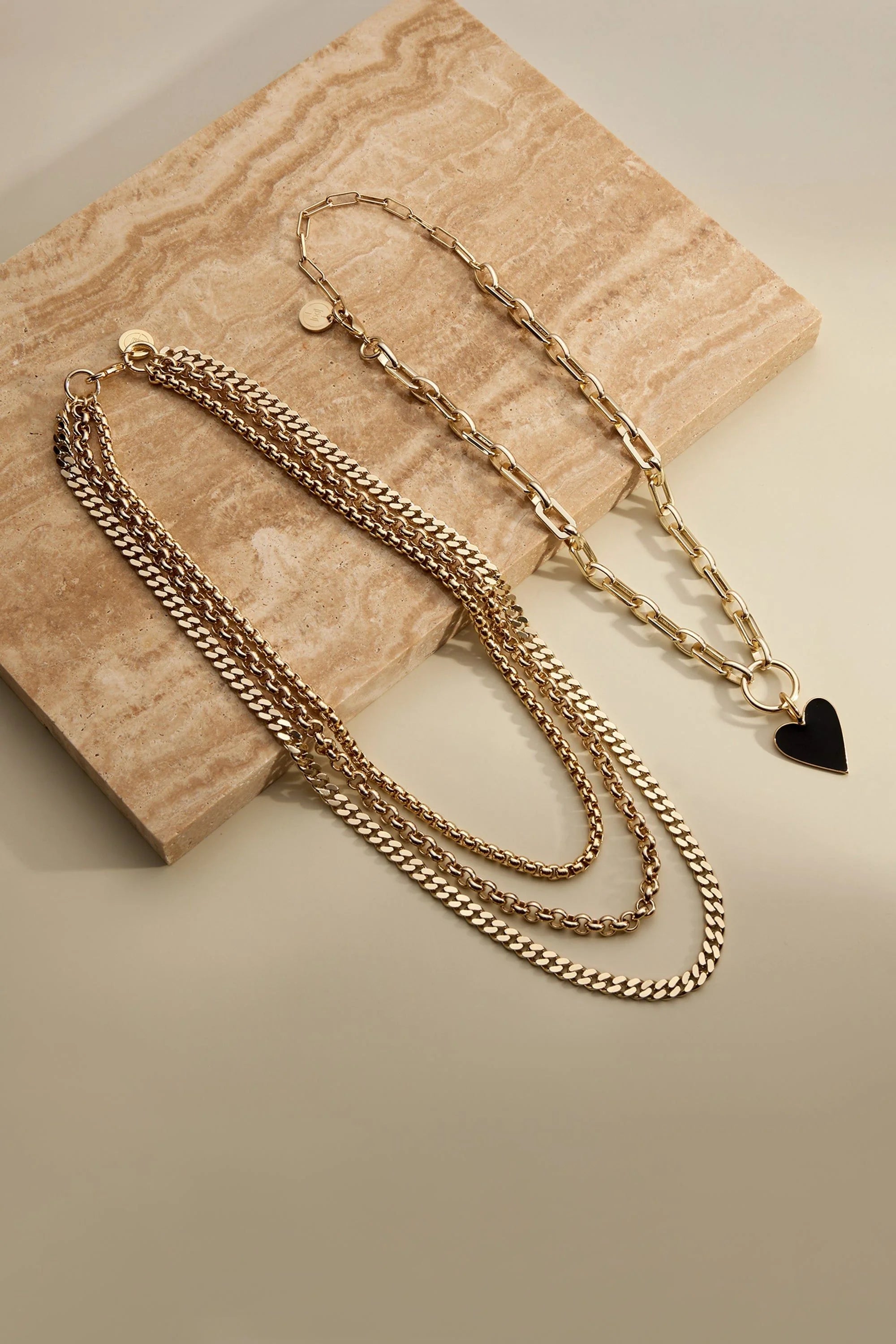 Ludlow Triple Chain Necklace - 16’’ 18’’ 20’’