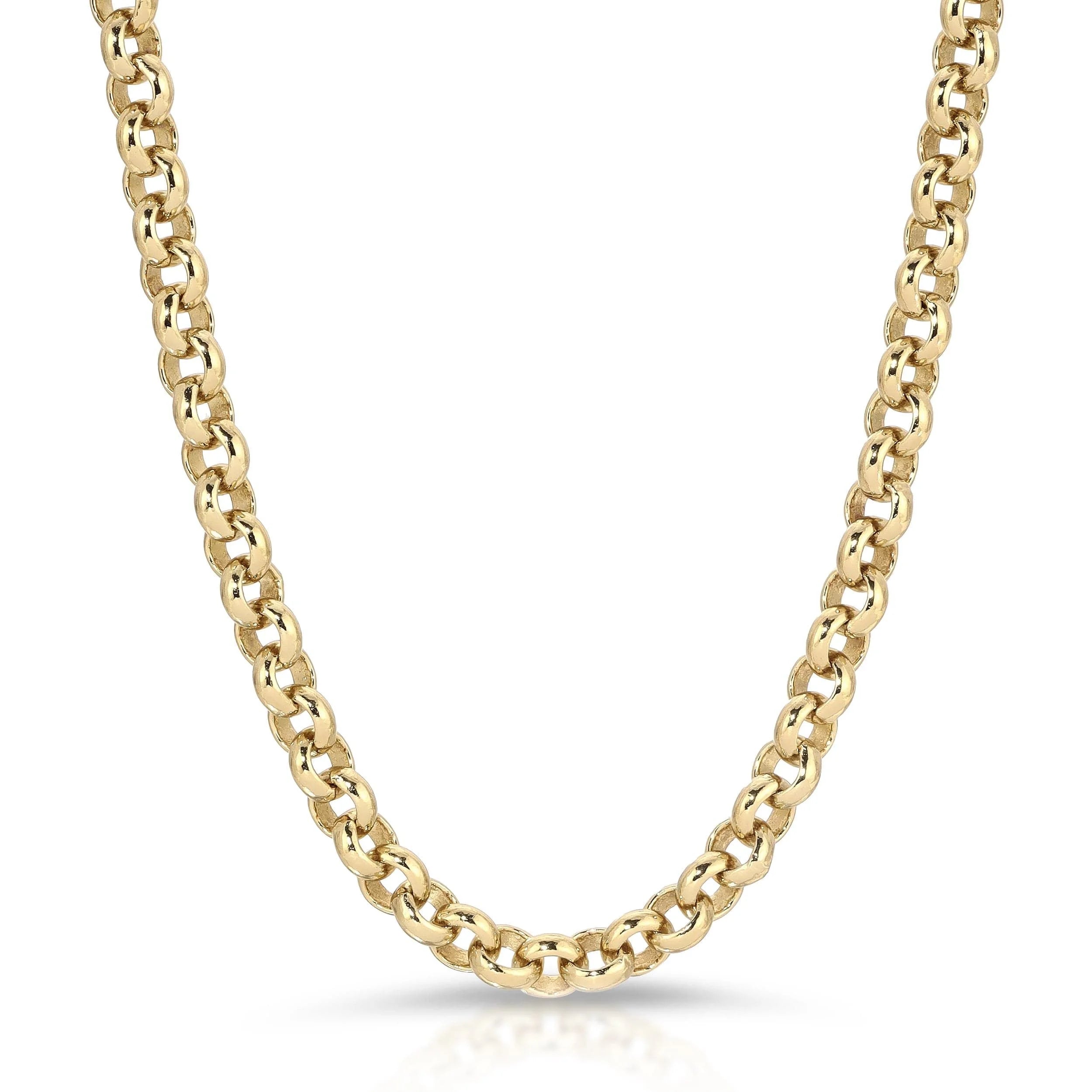 Gold chain necklace from the Micro Royal Rolo Chain Necklace collection
