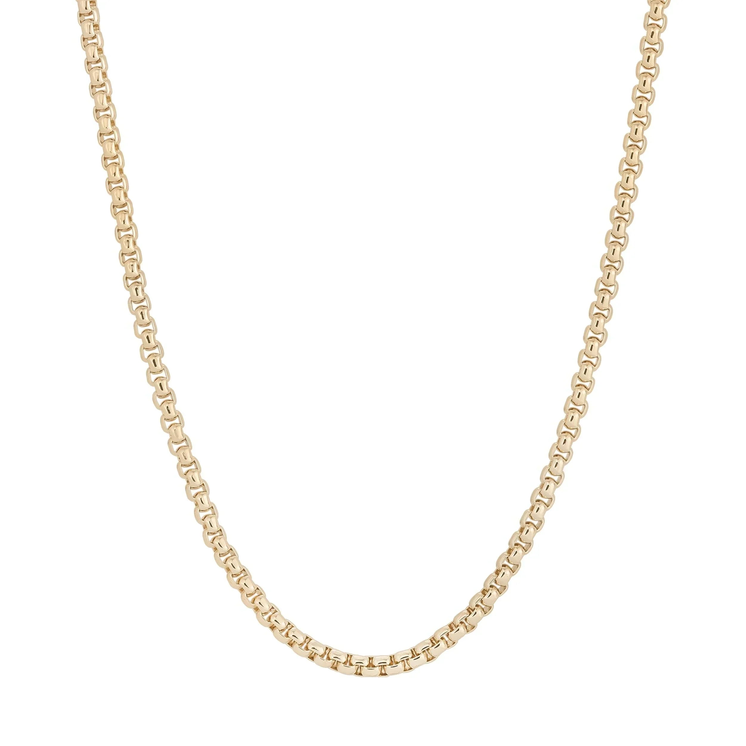 Gold-toned Thin Luciana Box Chain Necklace for a sleek stylish look