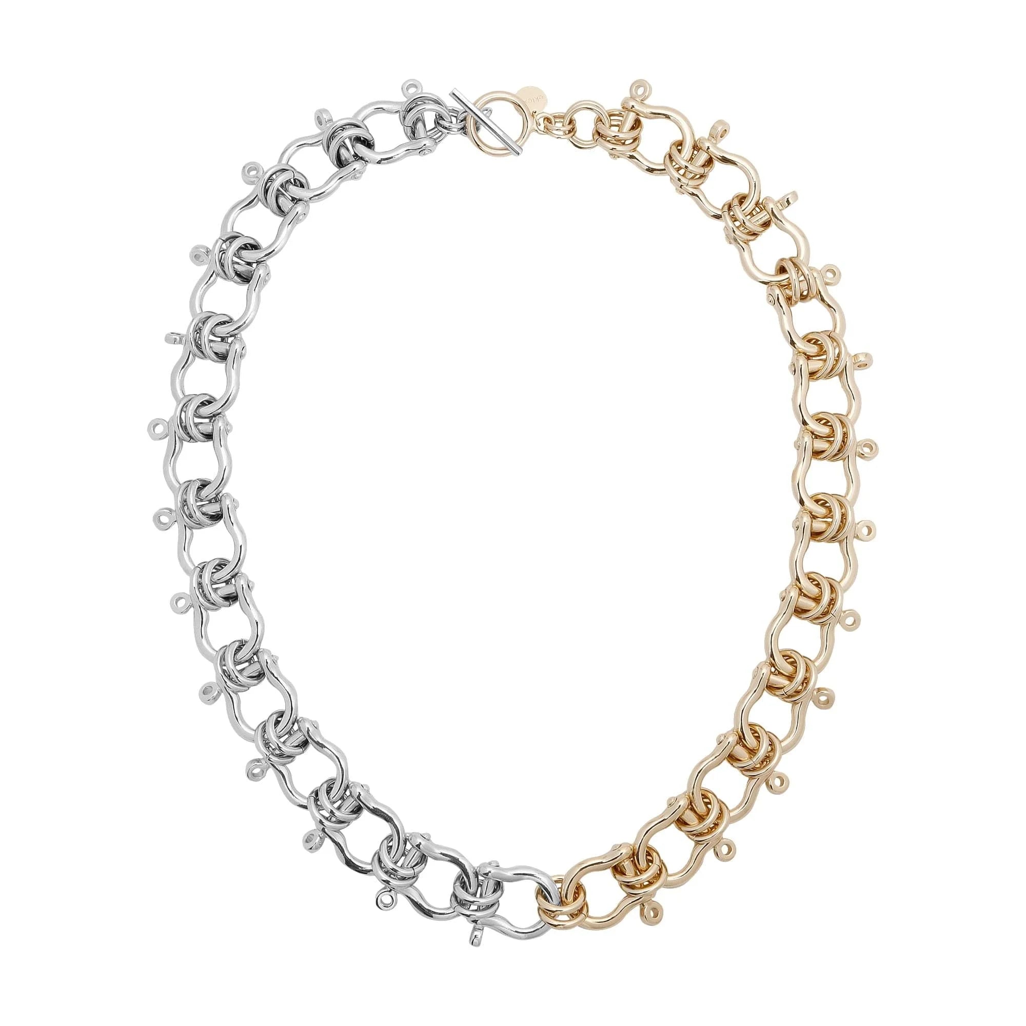 Two-tone knotted chain necklace from the Two Toned XL Harrison Necklace collection