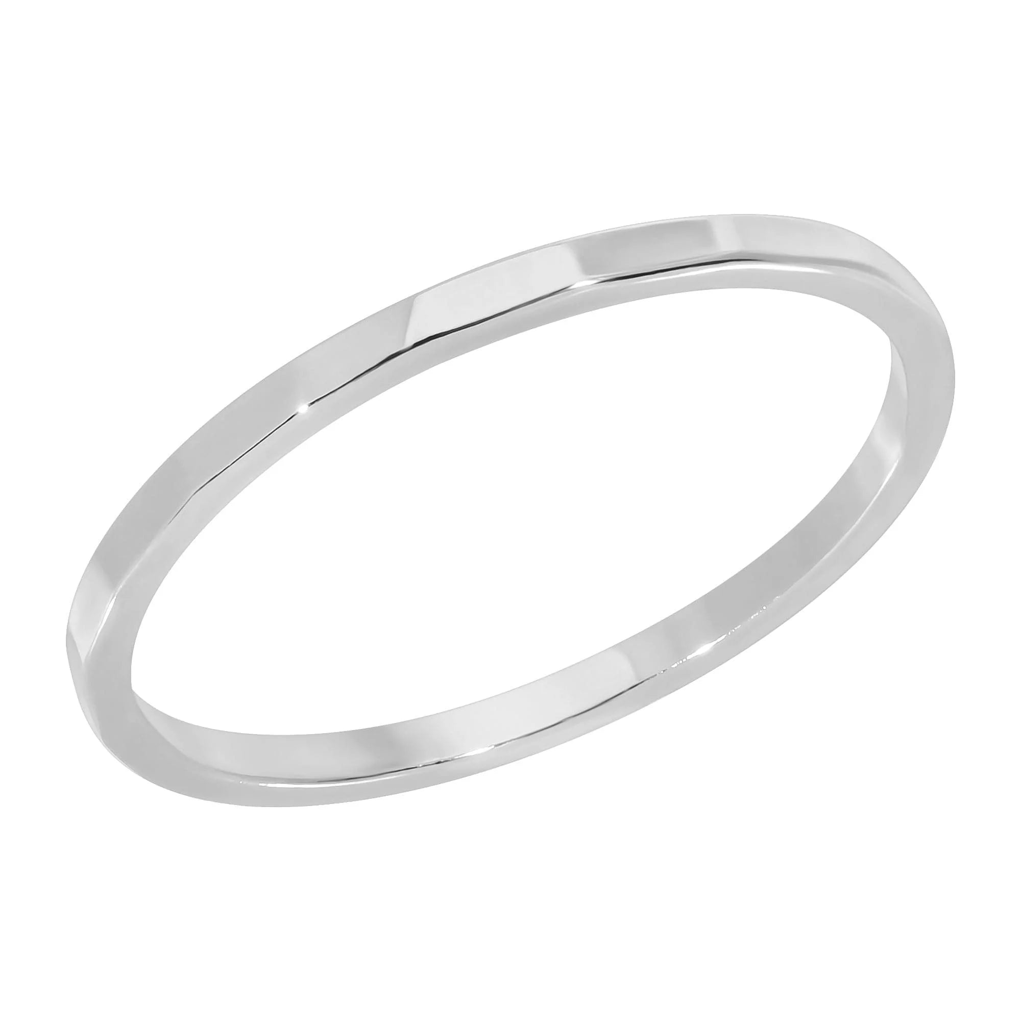 Slim silver-colored hammered ring perfect for everyday wear