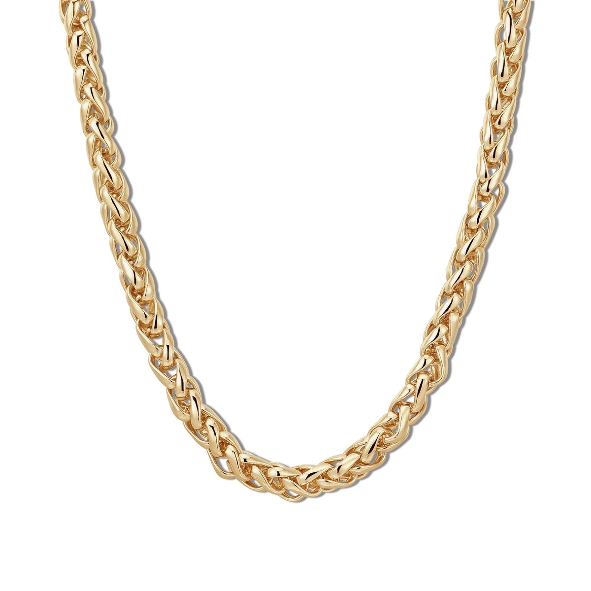 Gold wheat chain necklace from Esmé Necklace, perfect for adding a chic touch