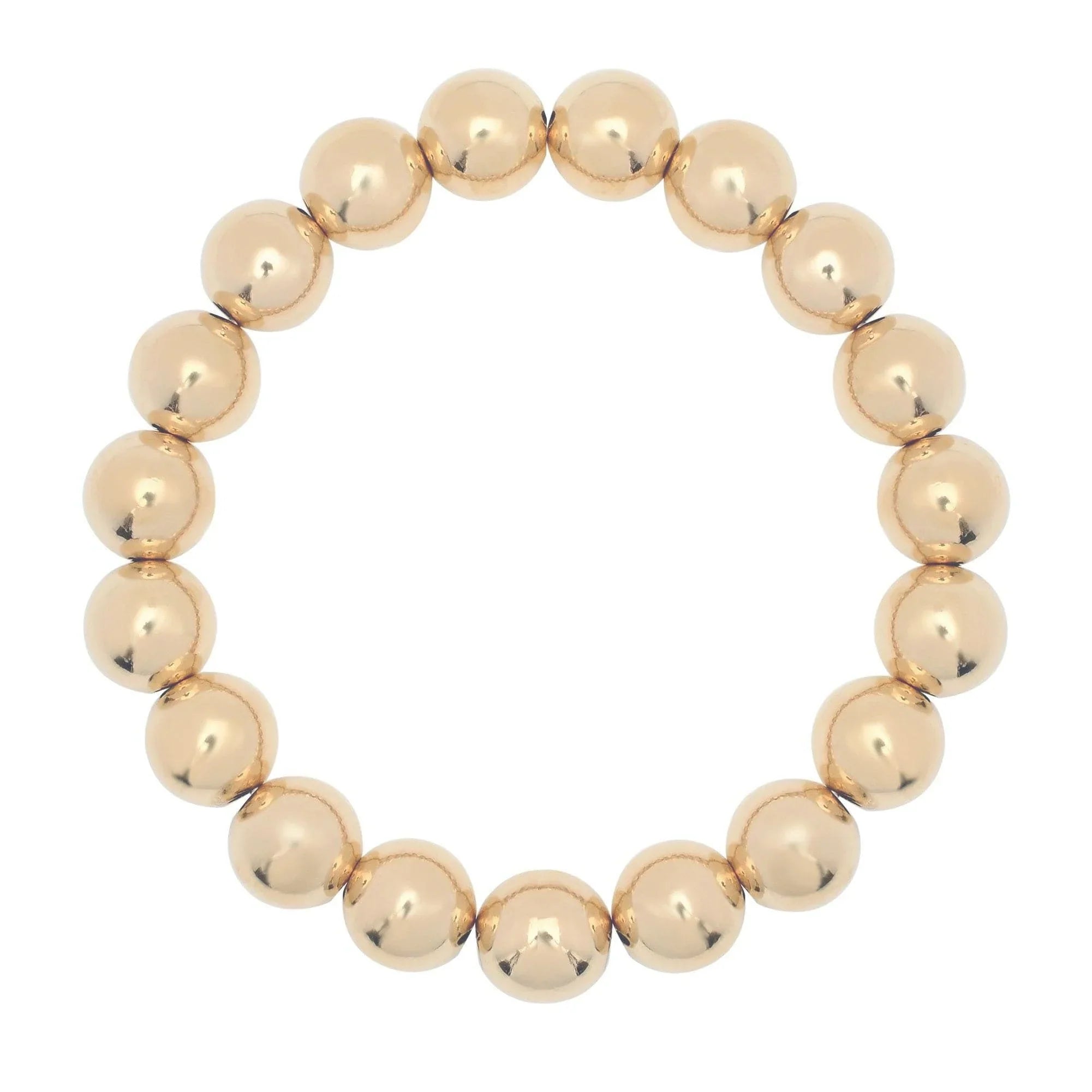 Gold bead bracelet from Large Gold Ball Bracelet collection, perfect for any style