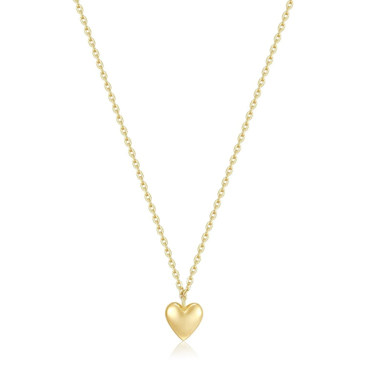 Gold heart pendant necklace from Micro Heart Charm Necklace collection