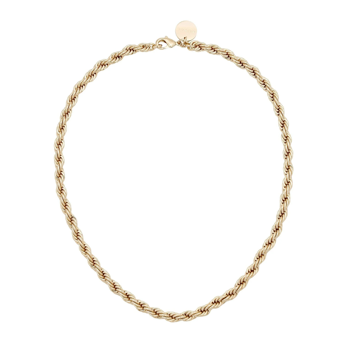 Gold-toned twisted rope chain necklace from Rosa Necklace collection