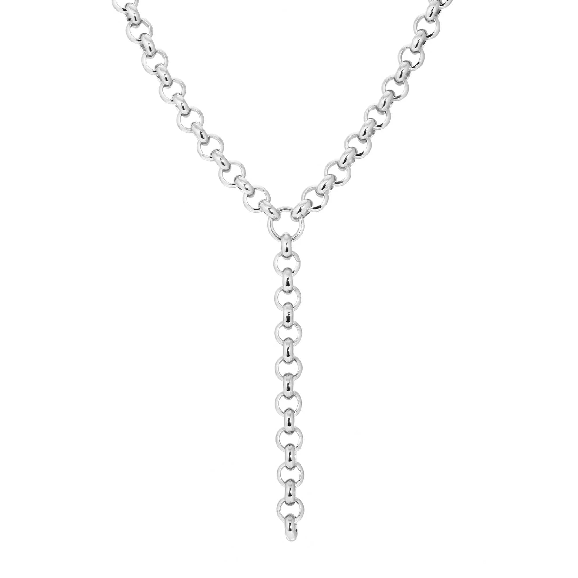 Silver chain Y-necklace from Royal Rolo Chain Lariat collection