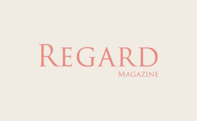 Regard Magazine logo featuring Regina King wears eklexic February 2015 issue