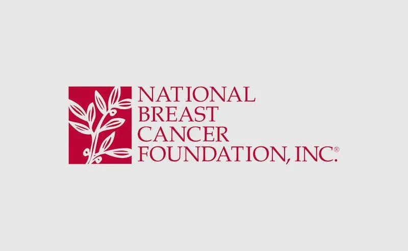 National Breast Cancer Foundation logo promoting breast cancer awareness and pink jewelry