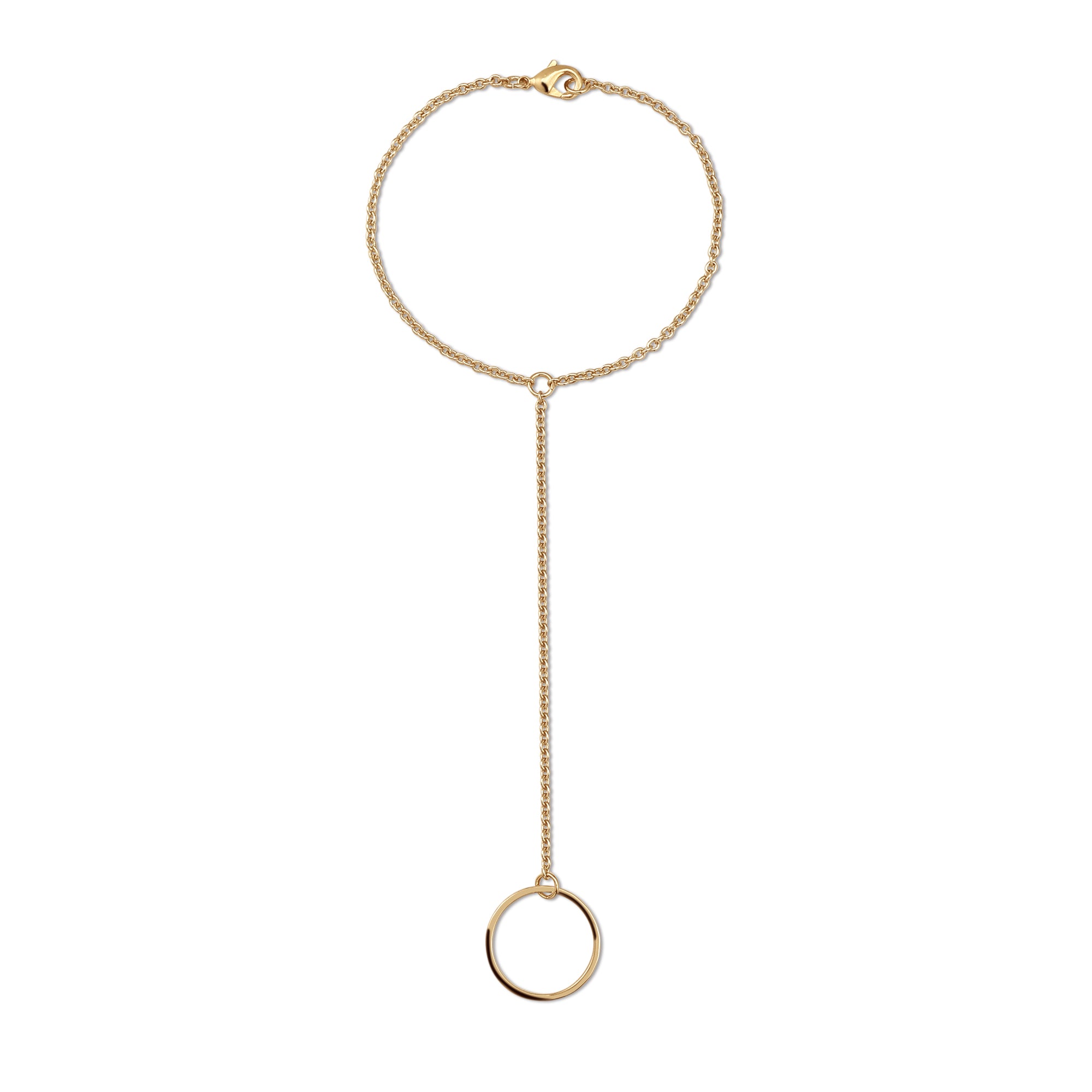 Law Hand Chain in 14K Gold Plating made from recycled brass, showcasing timeless elegance and eco-conscious design.