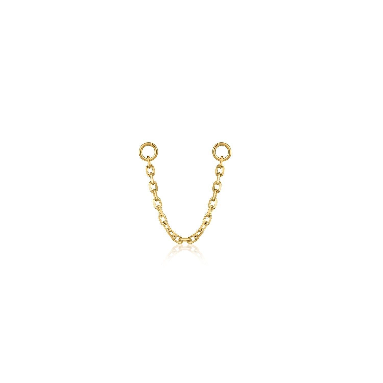 14k Gold Vermeil Connector for 25mm Chain Link Earring Charm in Demi-Fine Collection