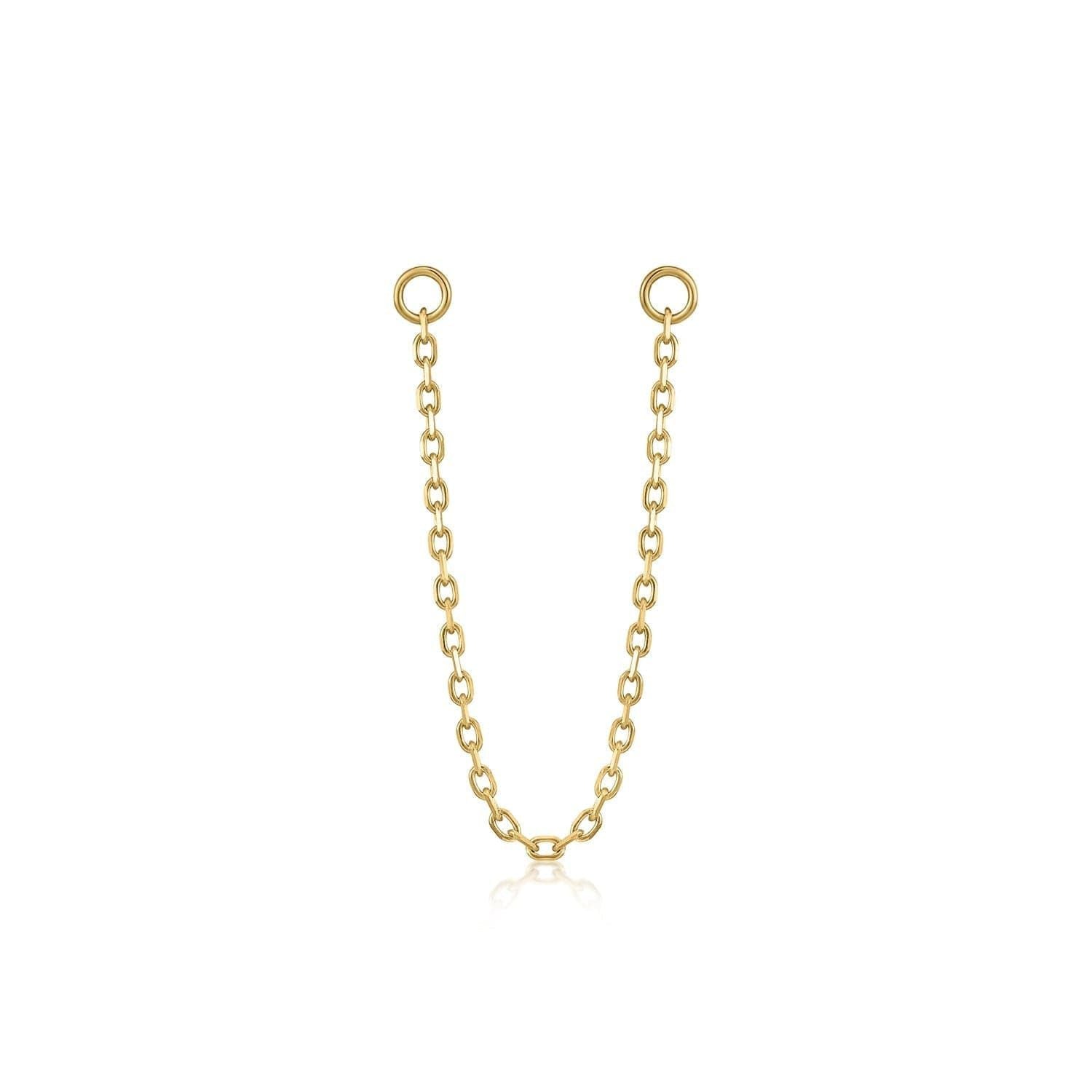 Gold Chain Earring Connector from Vermeil Collection Earrings, 14k Gold Vermeil, 50mm